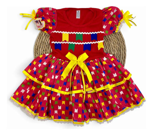Vestido Caipira Xadrez para Festa Junina