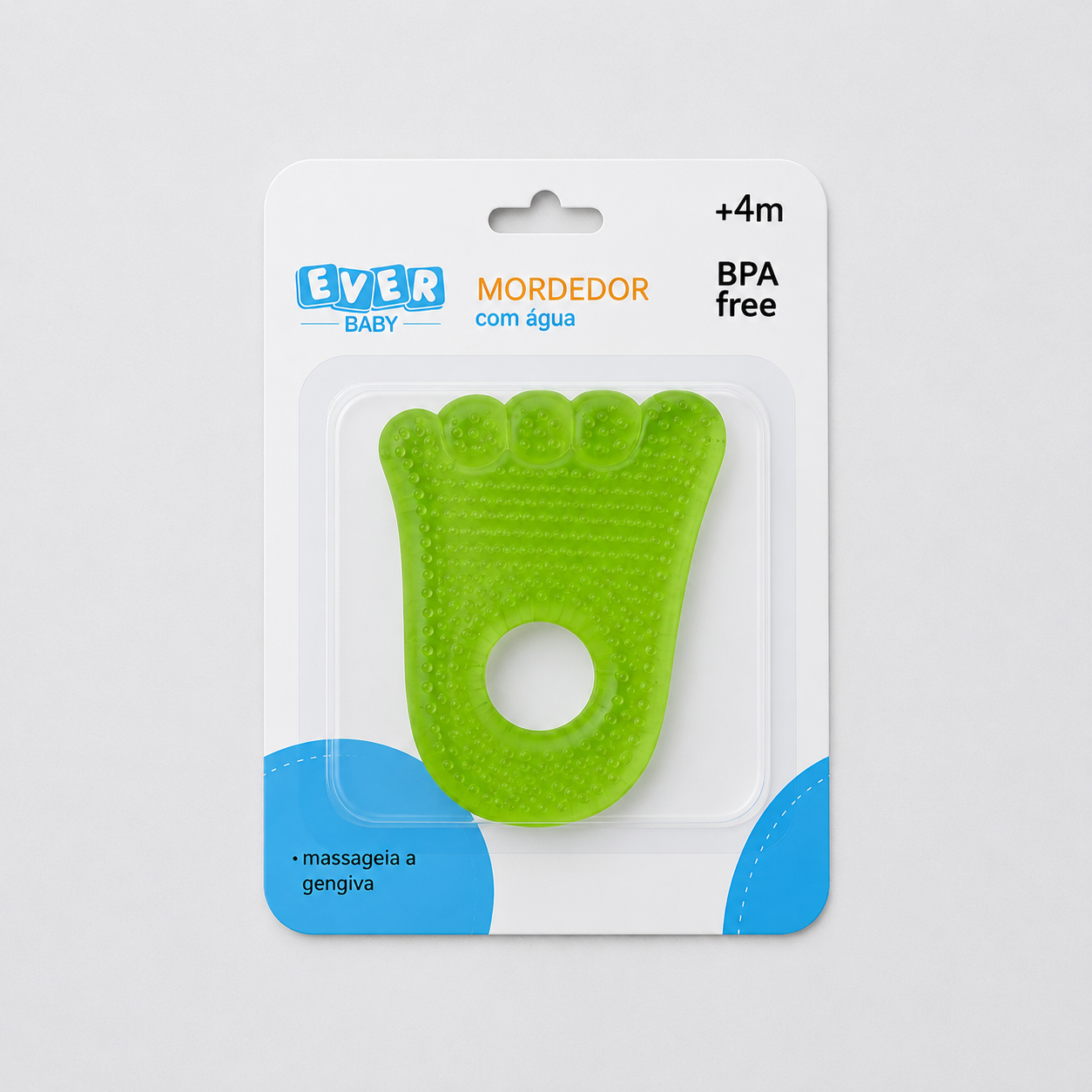 Mordedor Infantil com Água Ever Baby +4M Livre de BPA