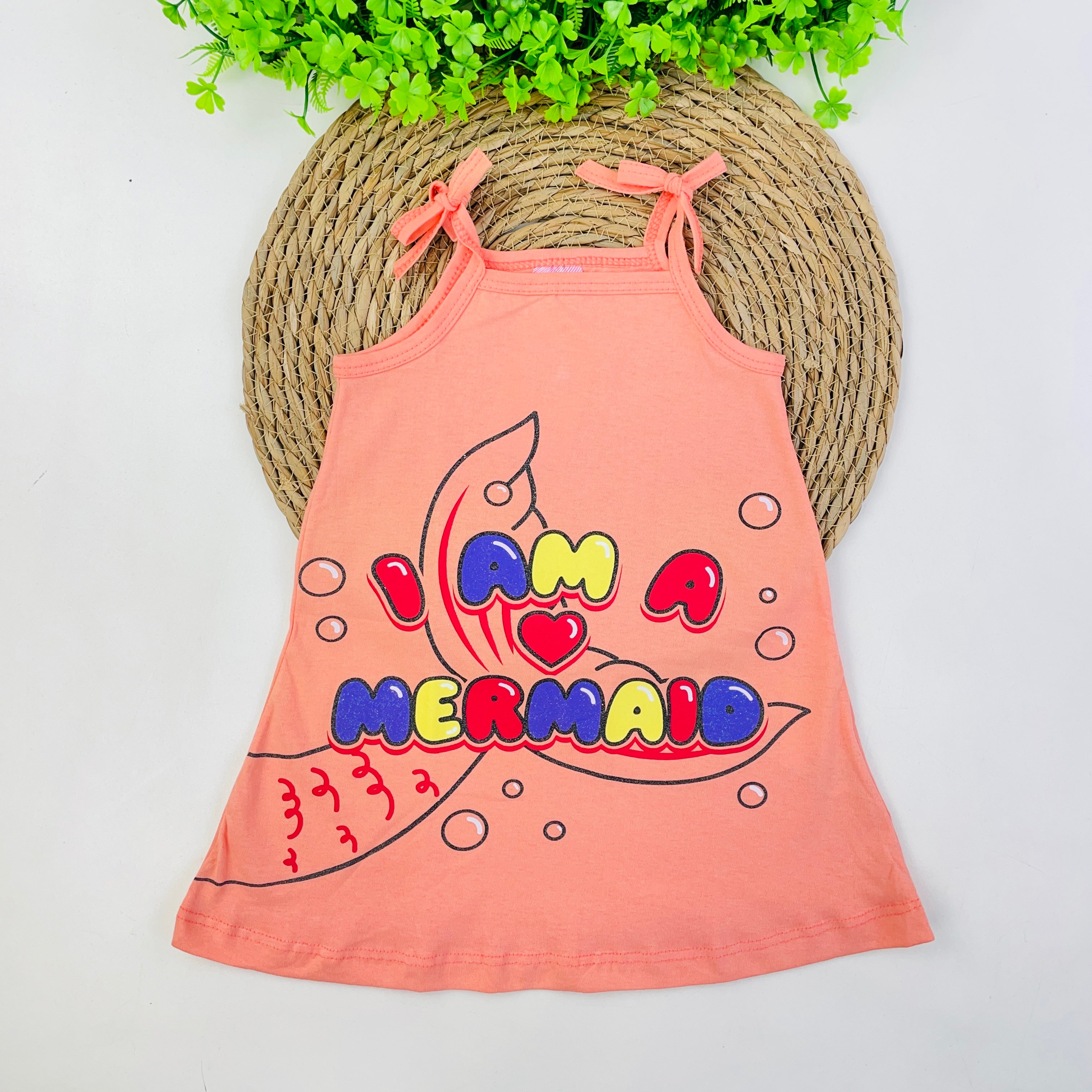 Vestido Fashion Kids Infantil Menina I Am a Mermaid