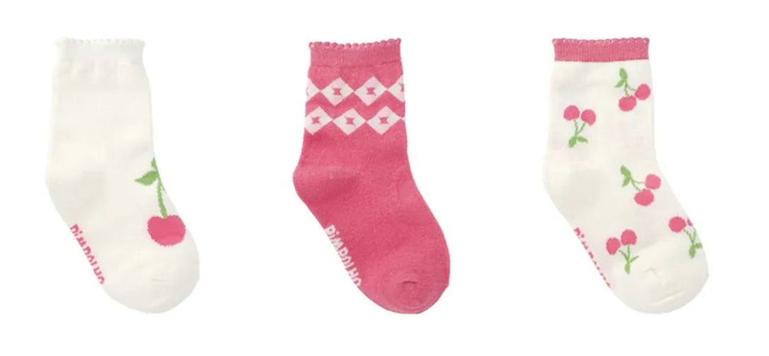 Kit Meia Feminina Pimpolho Colorida Com 3 Pares