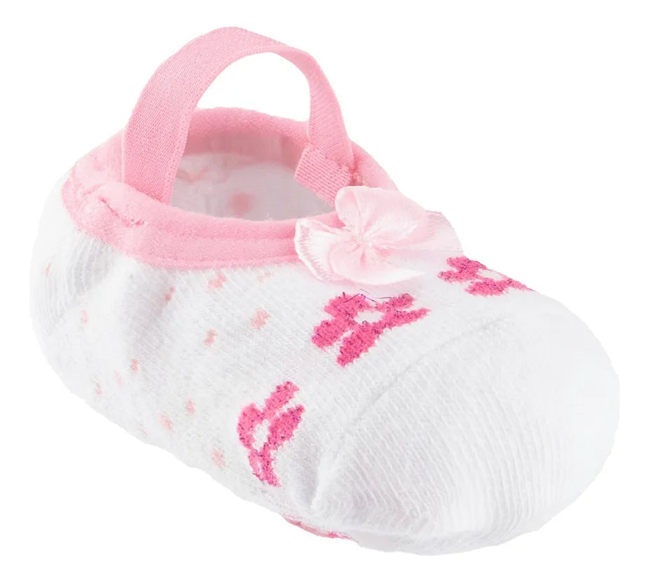 Meia Sapatilha Feminina Pimpolho Antiderrapante Colorida Infantil