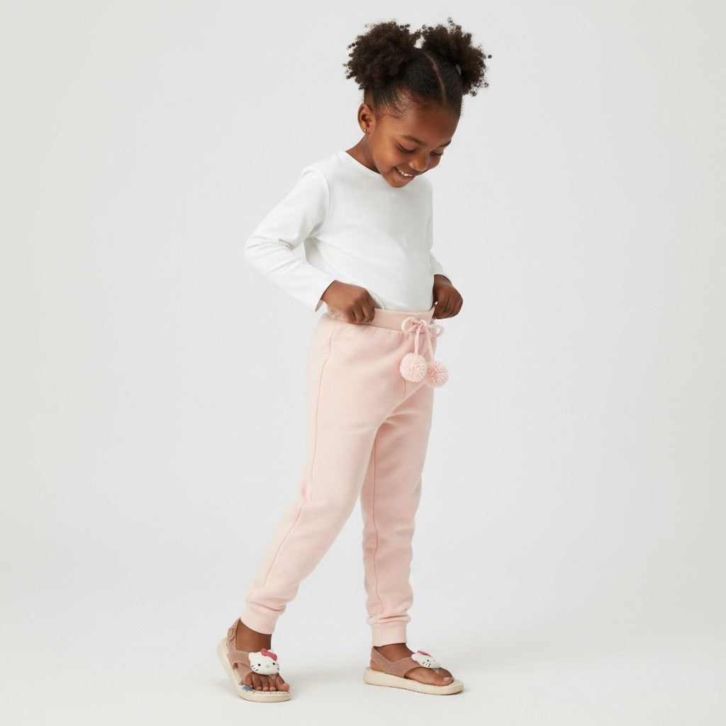 Calça Infantil Feminina Pulla Bulla Moletom Básica Confortável