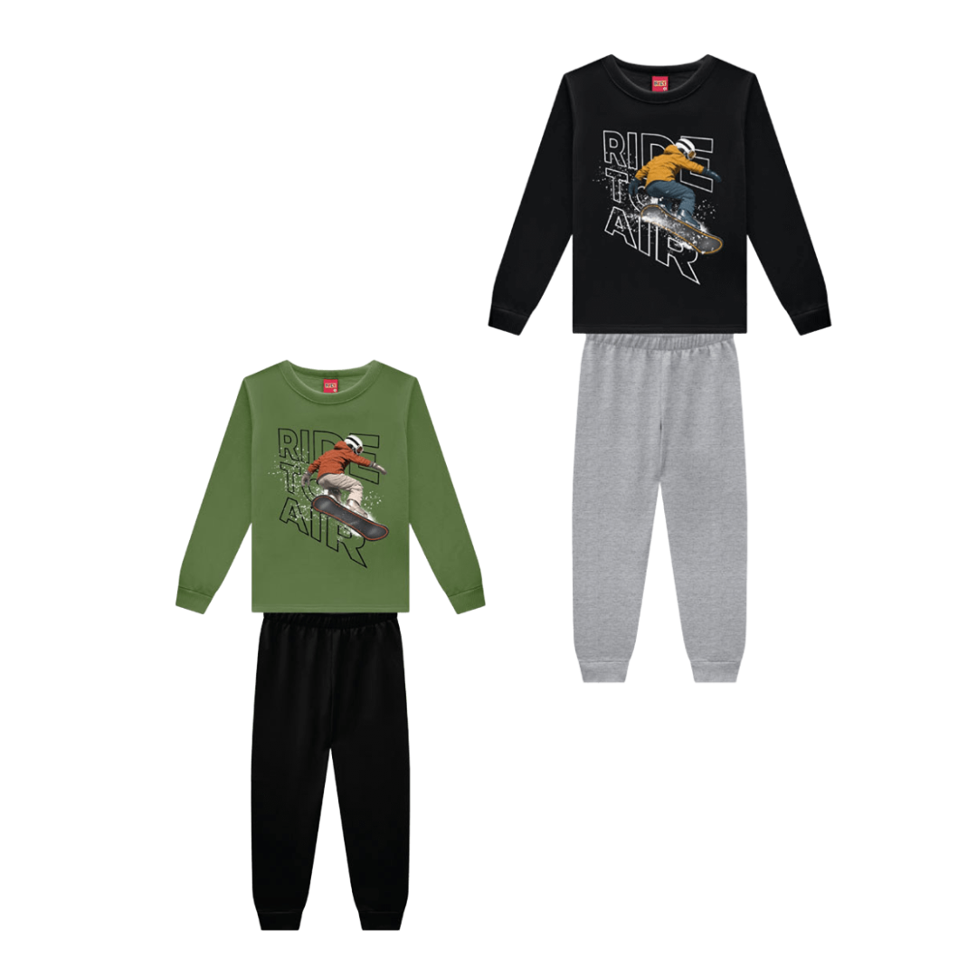 Conjunto Masculino Manga Longa Kyly Ride to Air