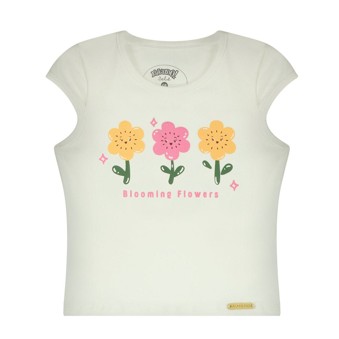 Conjunto Infantil Feminino Alakazoo Blooming Flowers Blusa e Short-Saia