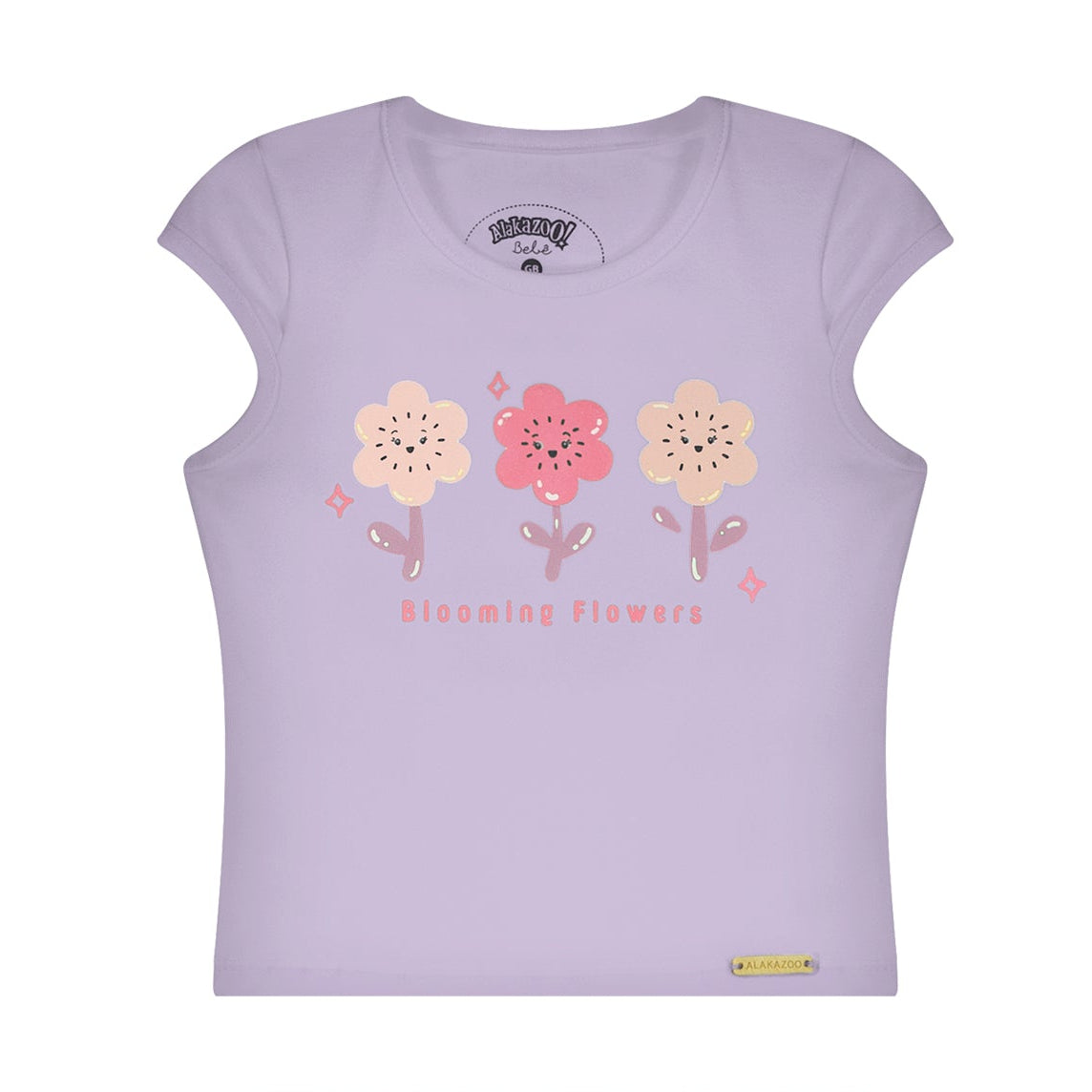 Conjunto Infantil Feminino Alakazoo Blooming Flowers Blusa e Short-Saia