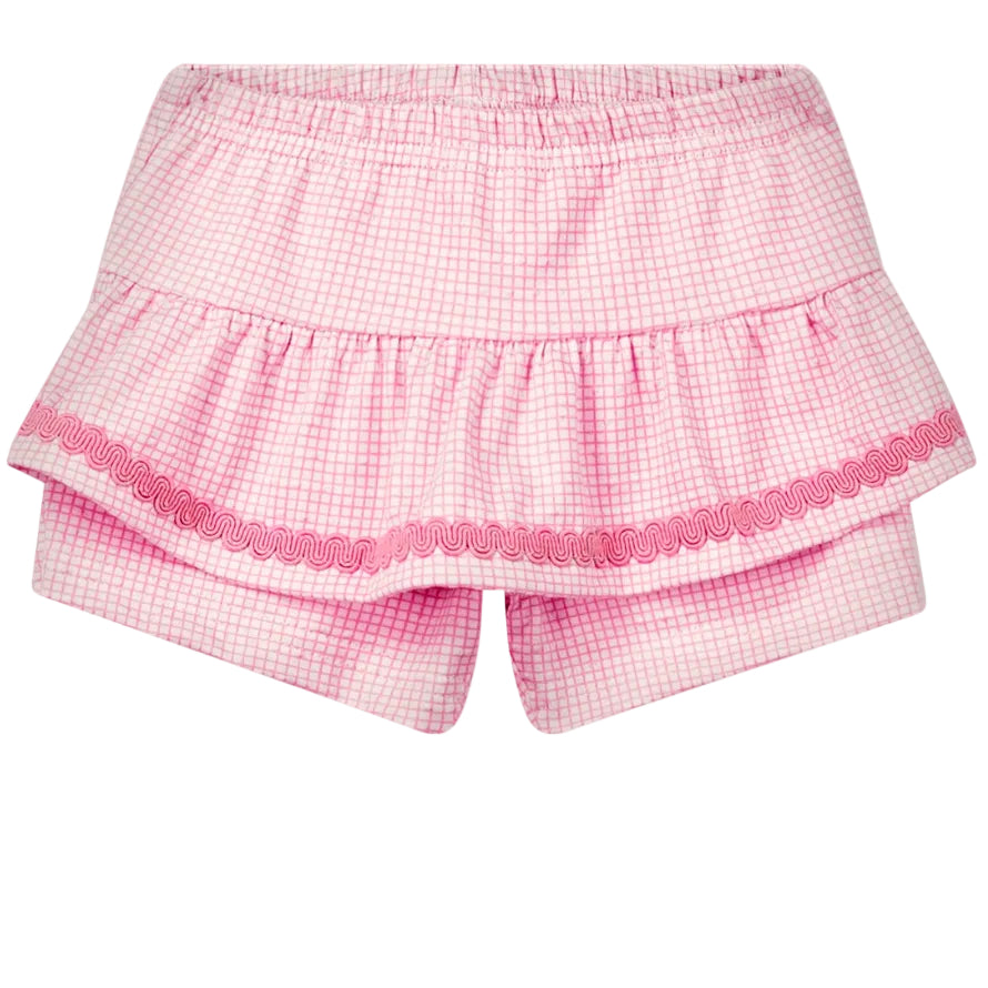 Conjunto Infantil Feminino Alakazoo Bebê Ursinha Sweet Bear e Short-Saia Xadrez