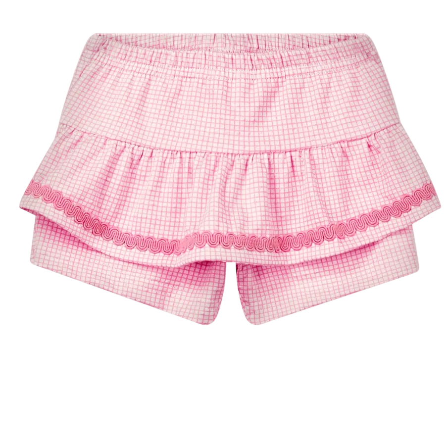 Conjunto Infantil Feminino Alakazoo Bebê Ursinha Sweet Bear e Short-Saia Xadrez
