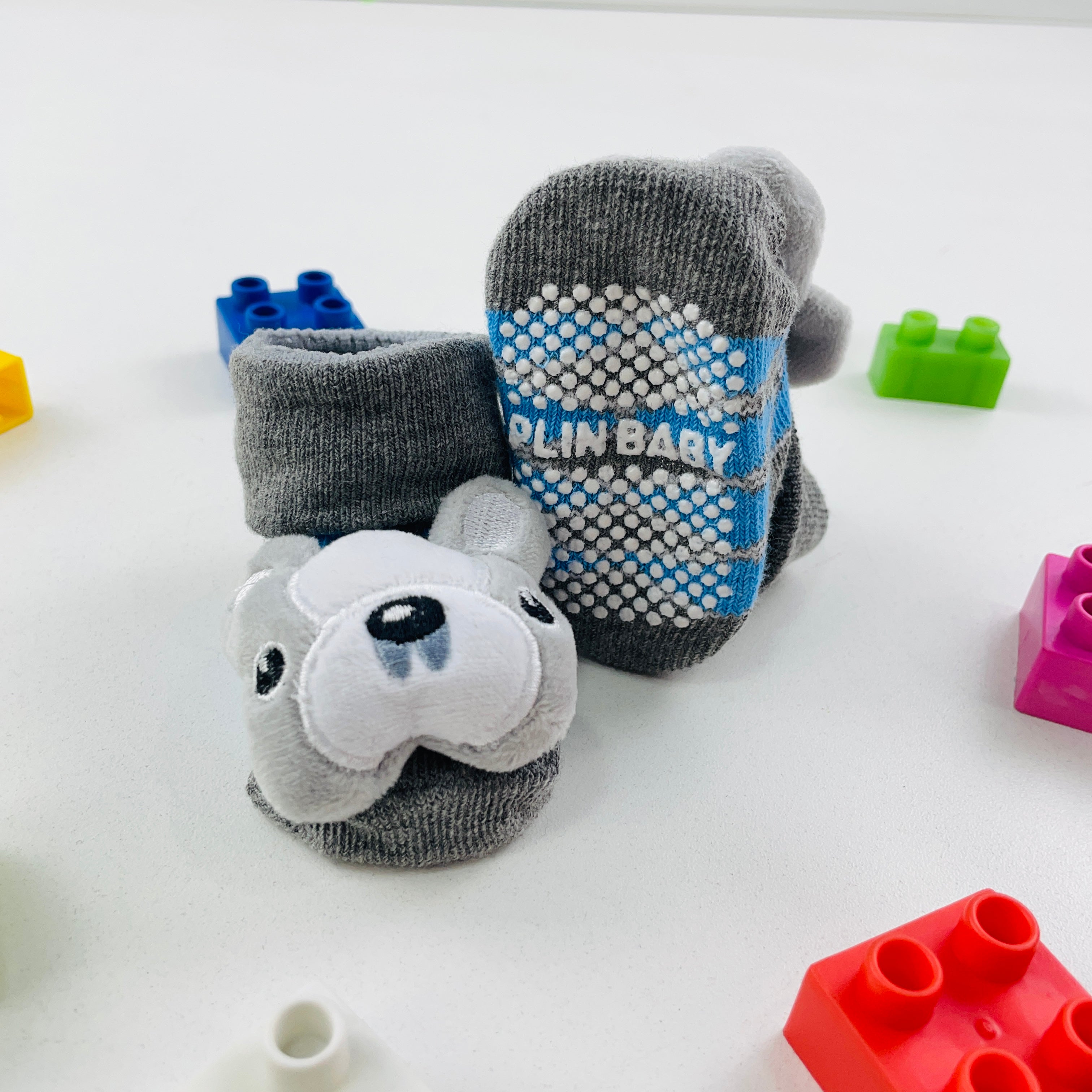 Meia Bichinhos Plin Baby Bulldog Antiderrapante