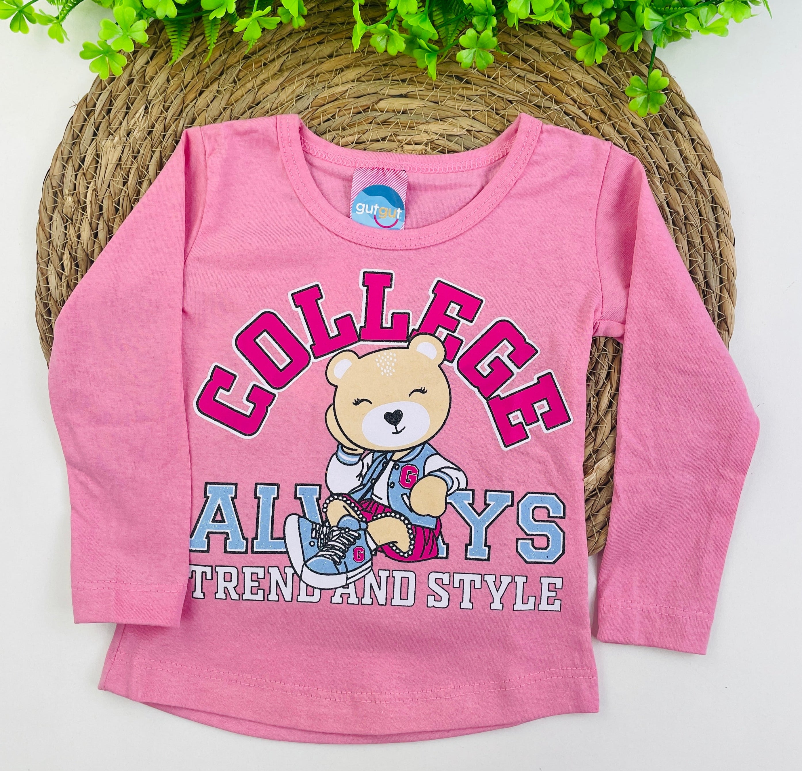 Blusa Manga Longa Fashion Kids College