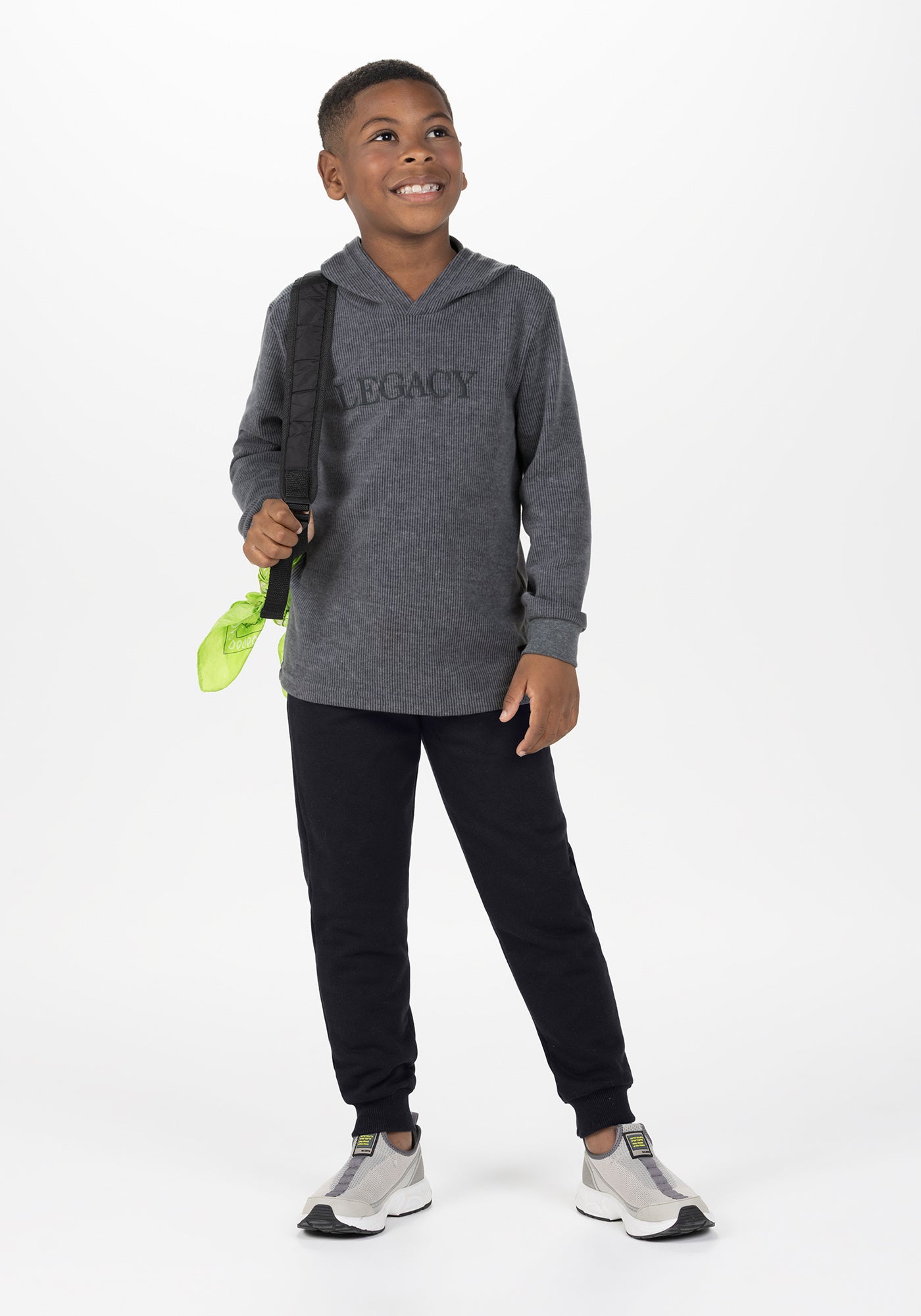 Conjunto Infantil Masculino Alakazoo Legacy Malha Vellutato com Capuz e Calça Jogger