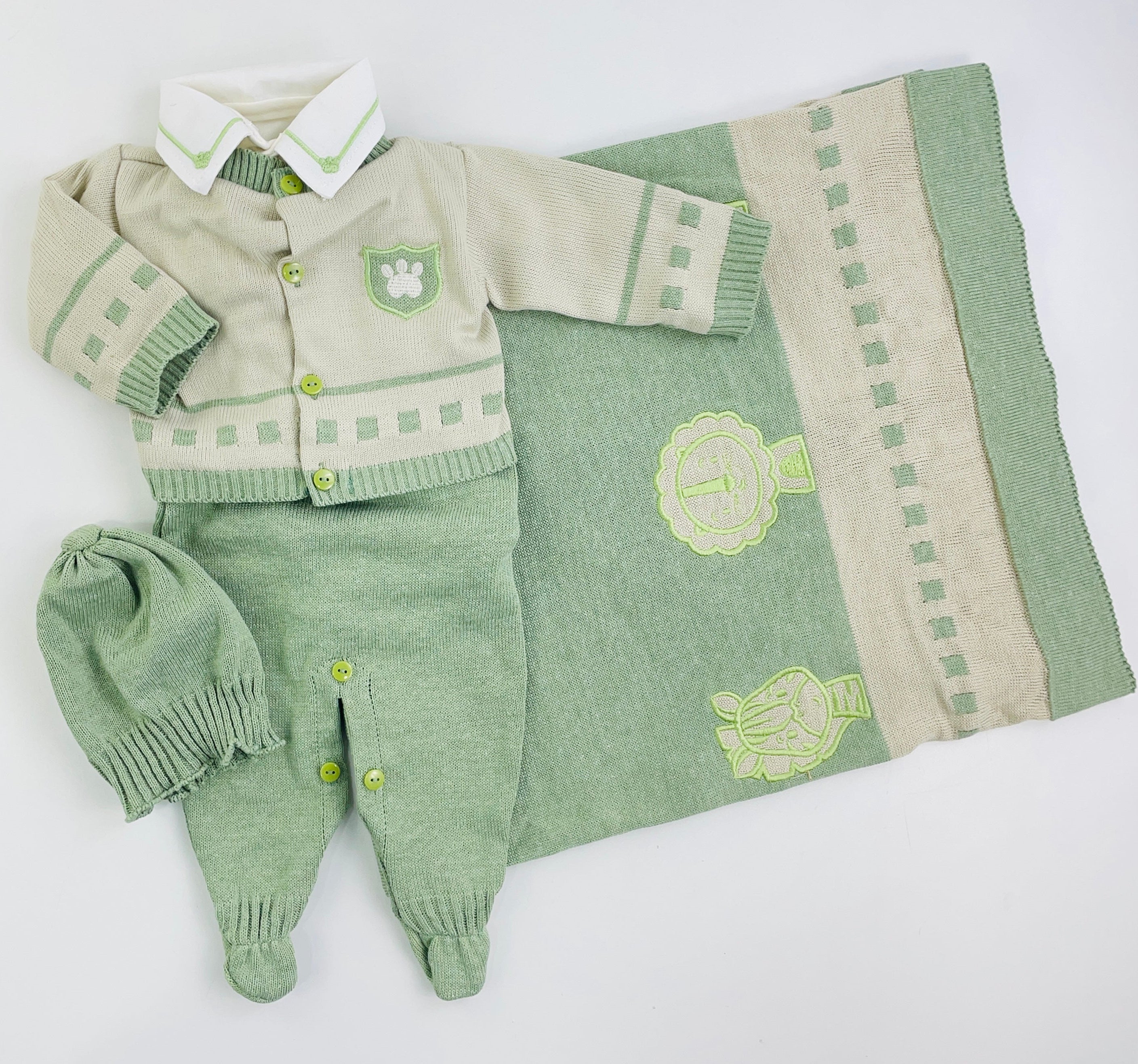 Saida De Maternidade Tricot Com Casaco 5 Peças