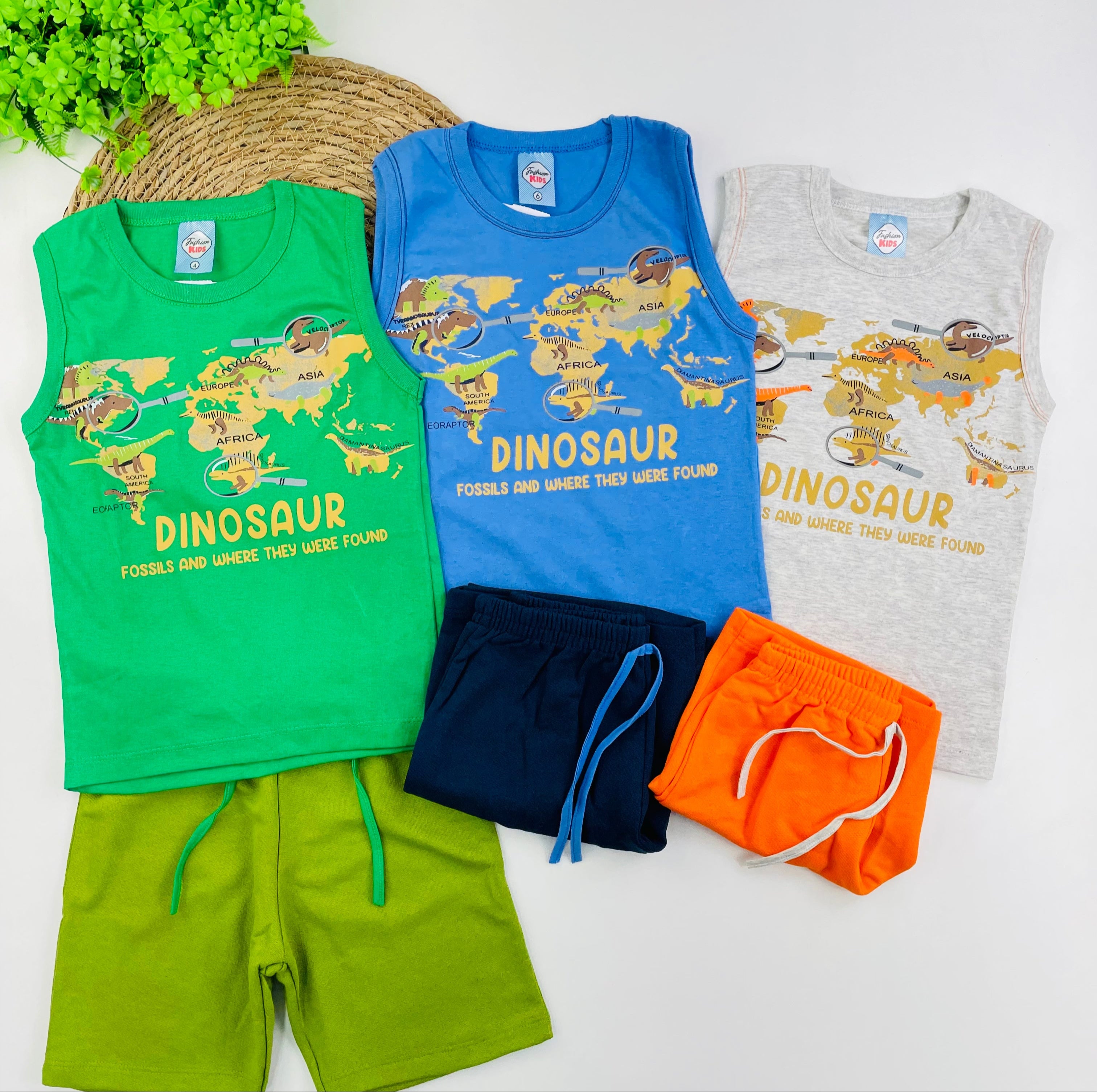 Conjunto Masculino Fashion Kids Dinossaur