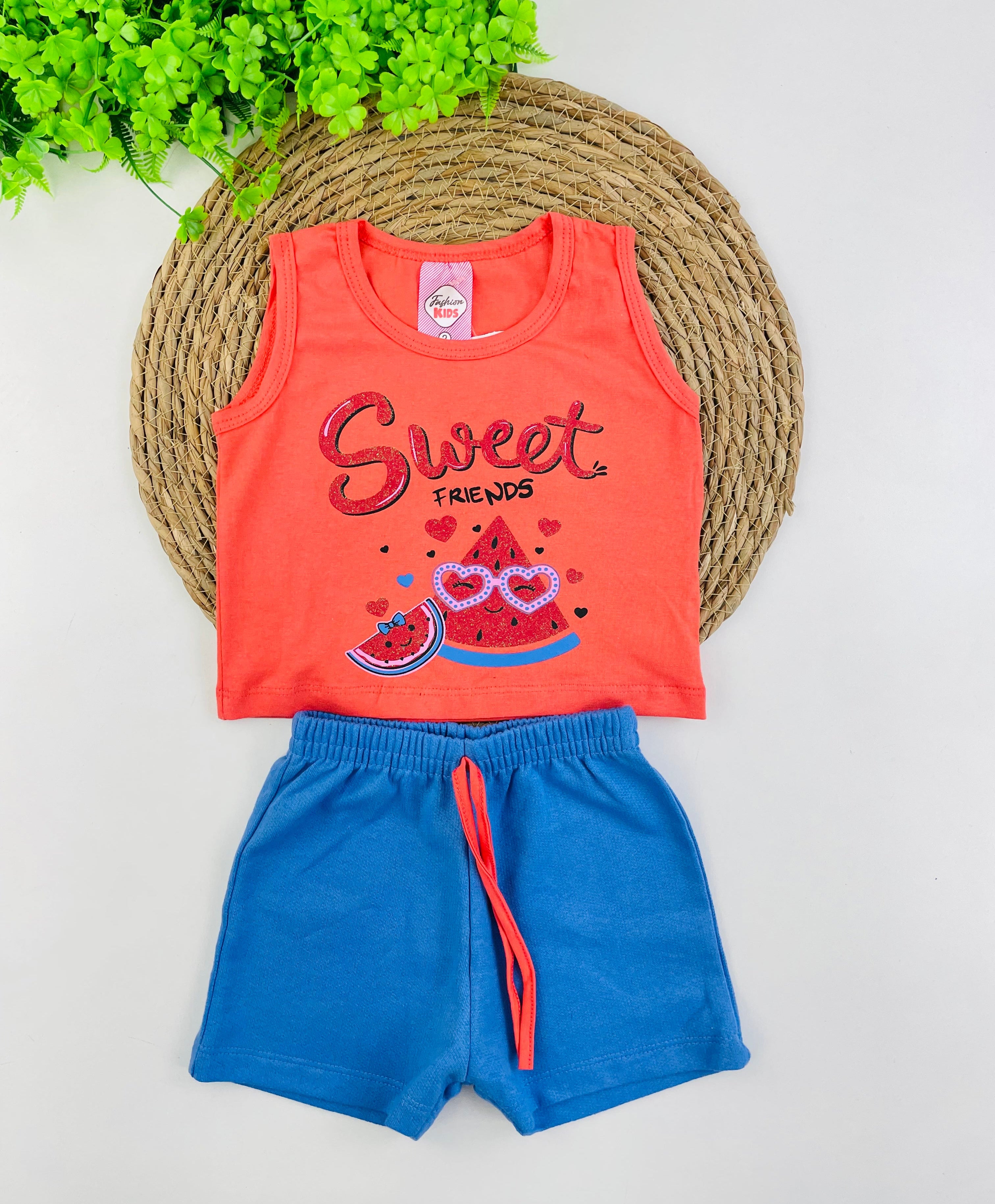 Conjunto Feminino Fashion Kids Sweet Friends