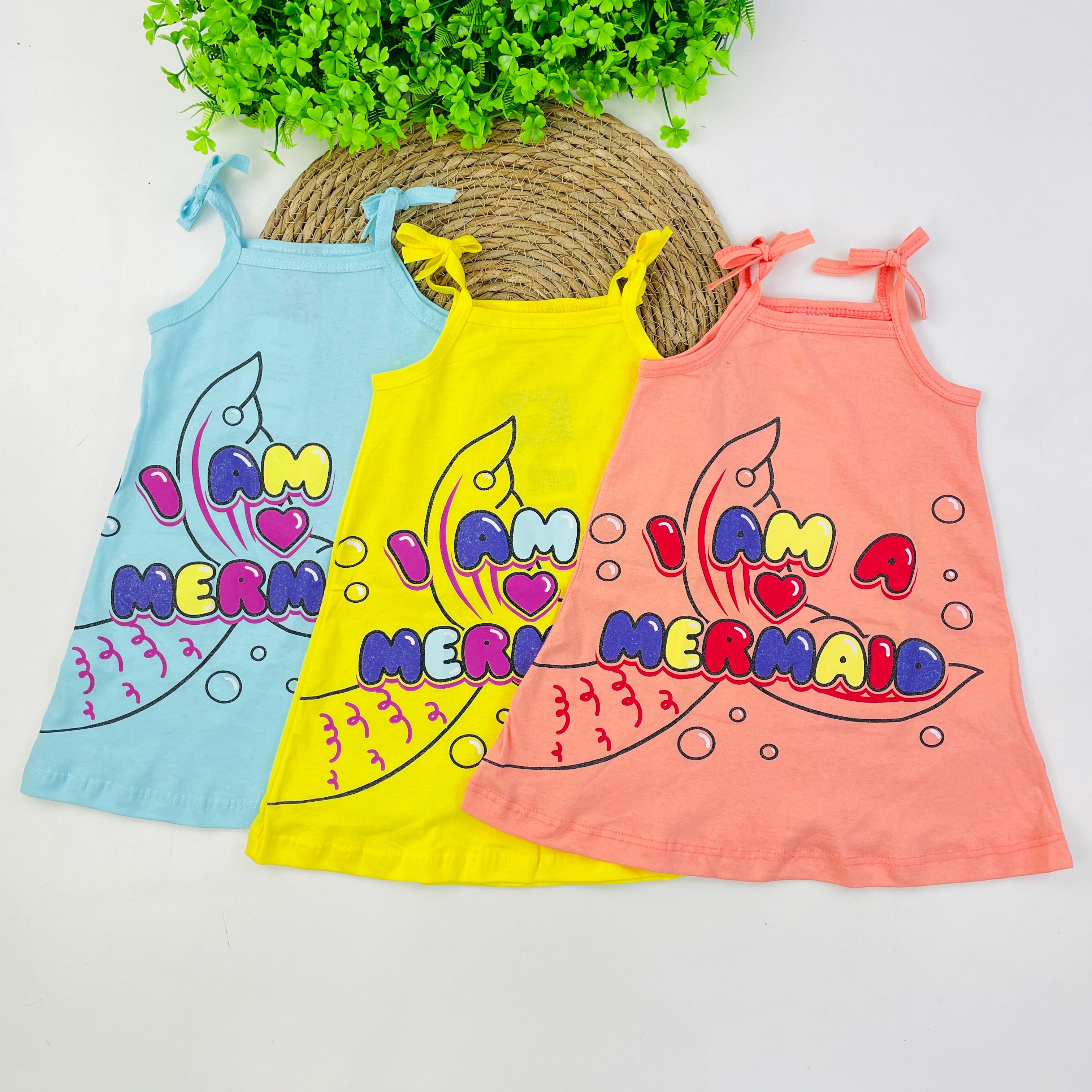 Vestido Fashion Kids Infantil Menina I Am a Mermaid