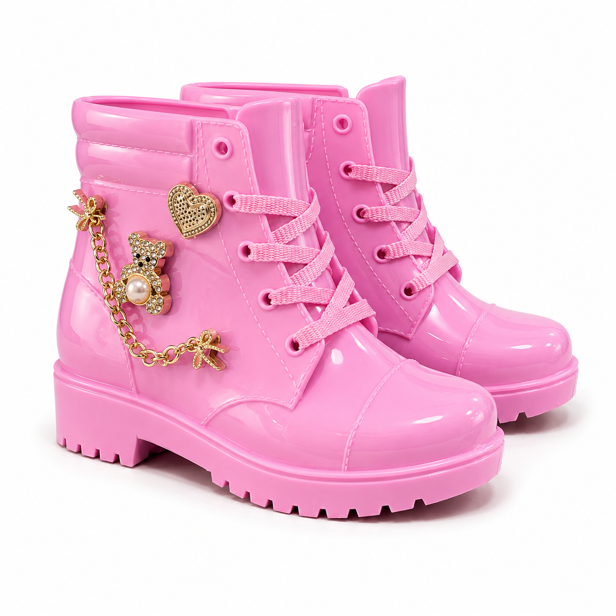 Bota Coturno Infantil Feminina LueLua Dance Lisa com Pins