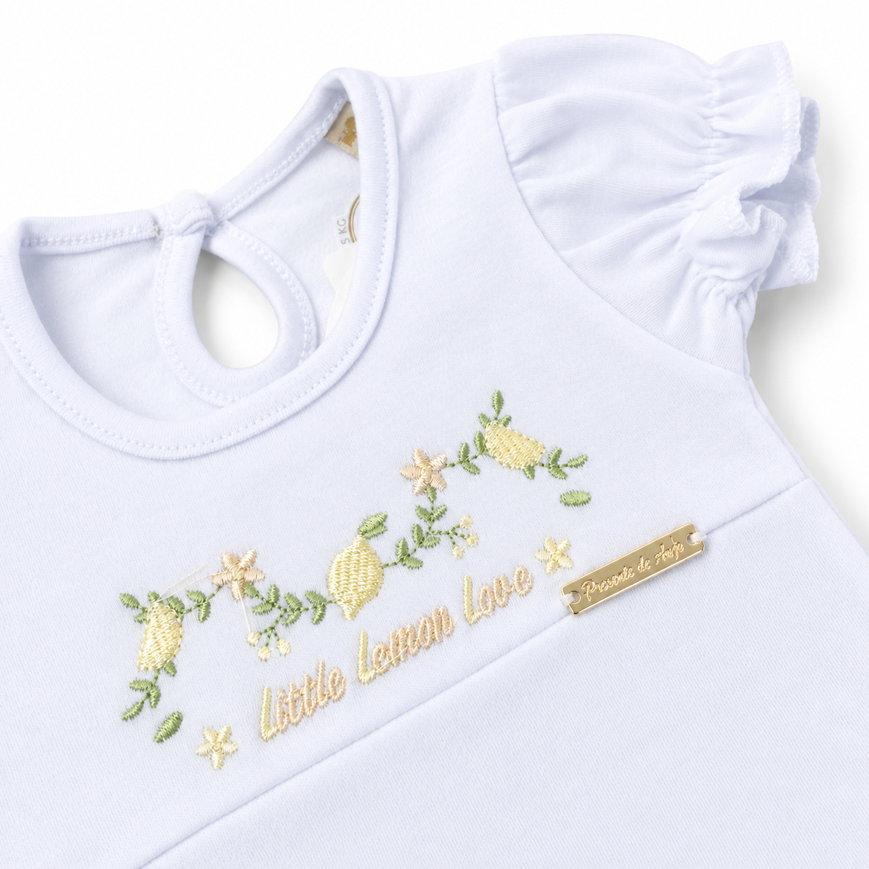 Conjunto Feminino Presente de Anjo Blusa Bordada e Short Tricô