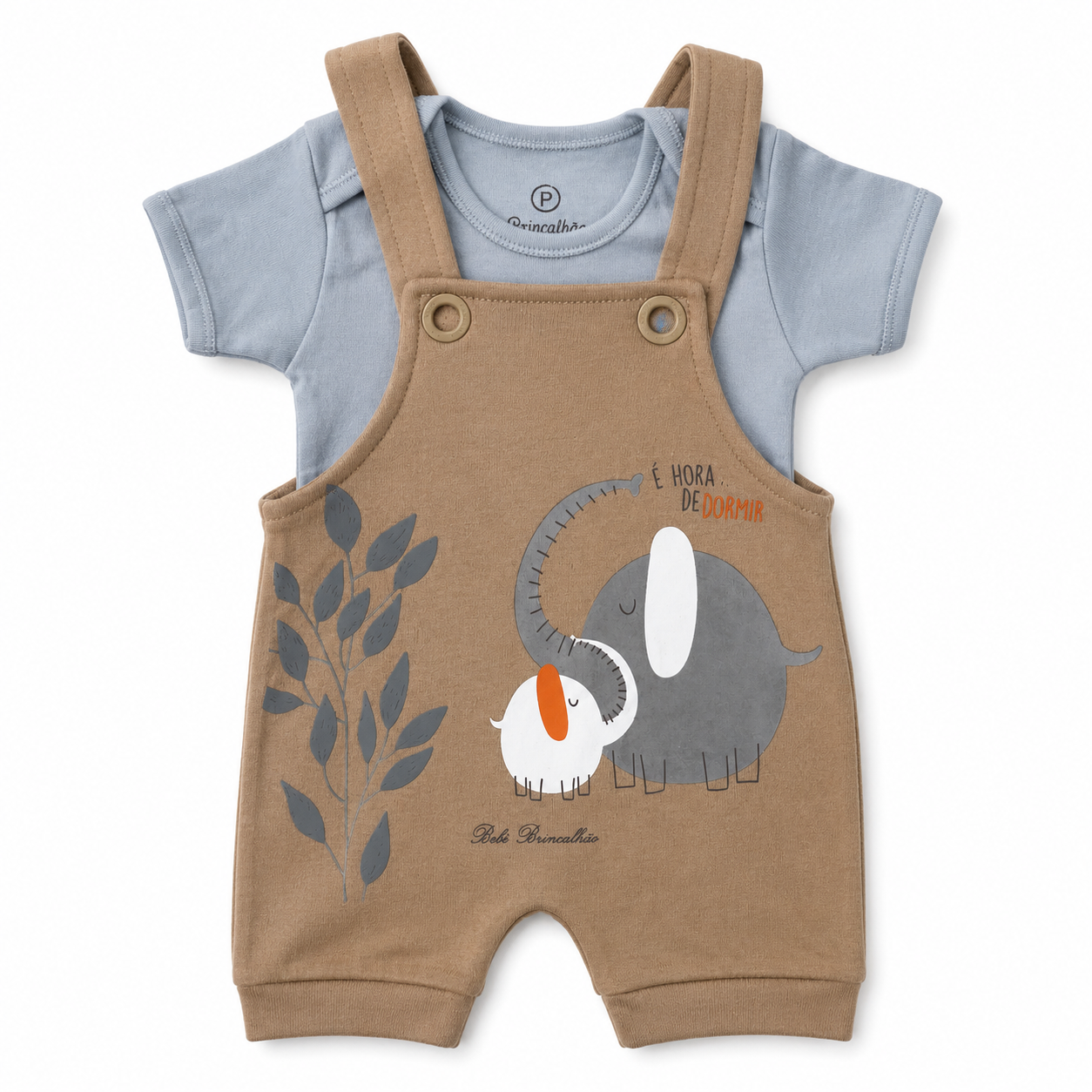 Conjunto Bebê Brincalhão Jardineira e Body 2 Peças