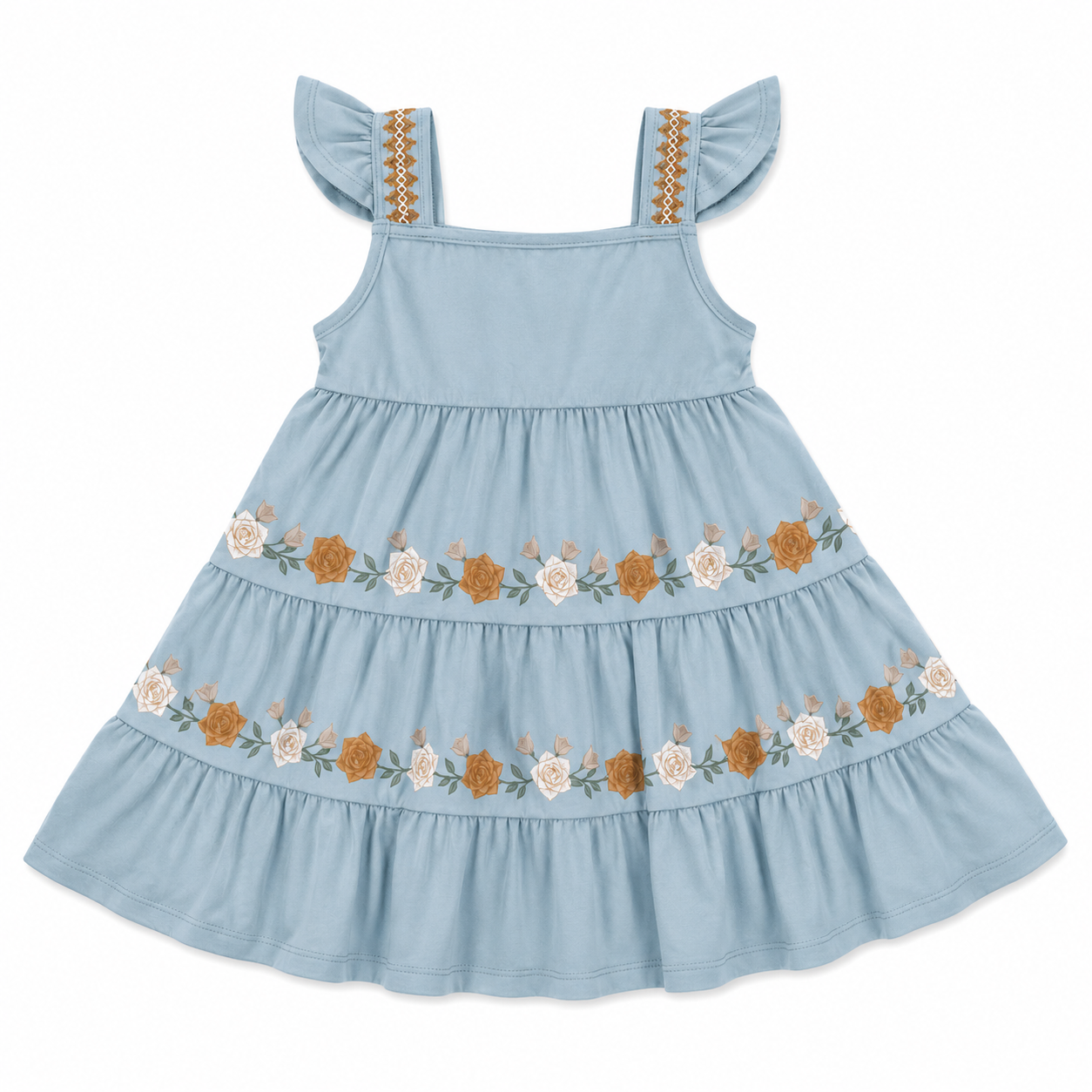 Vestido Milon em Camadas Estampa de Rosas