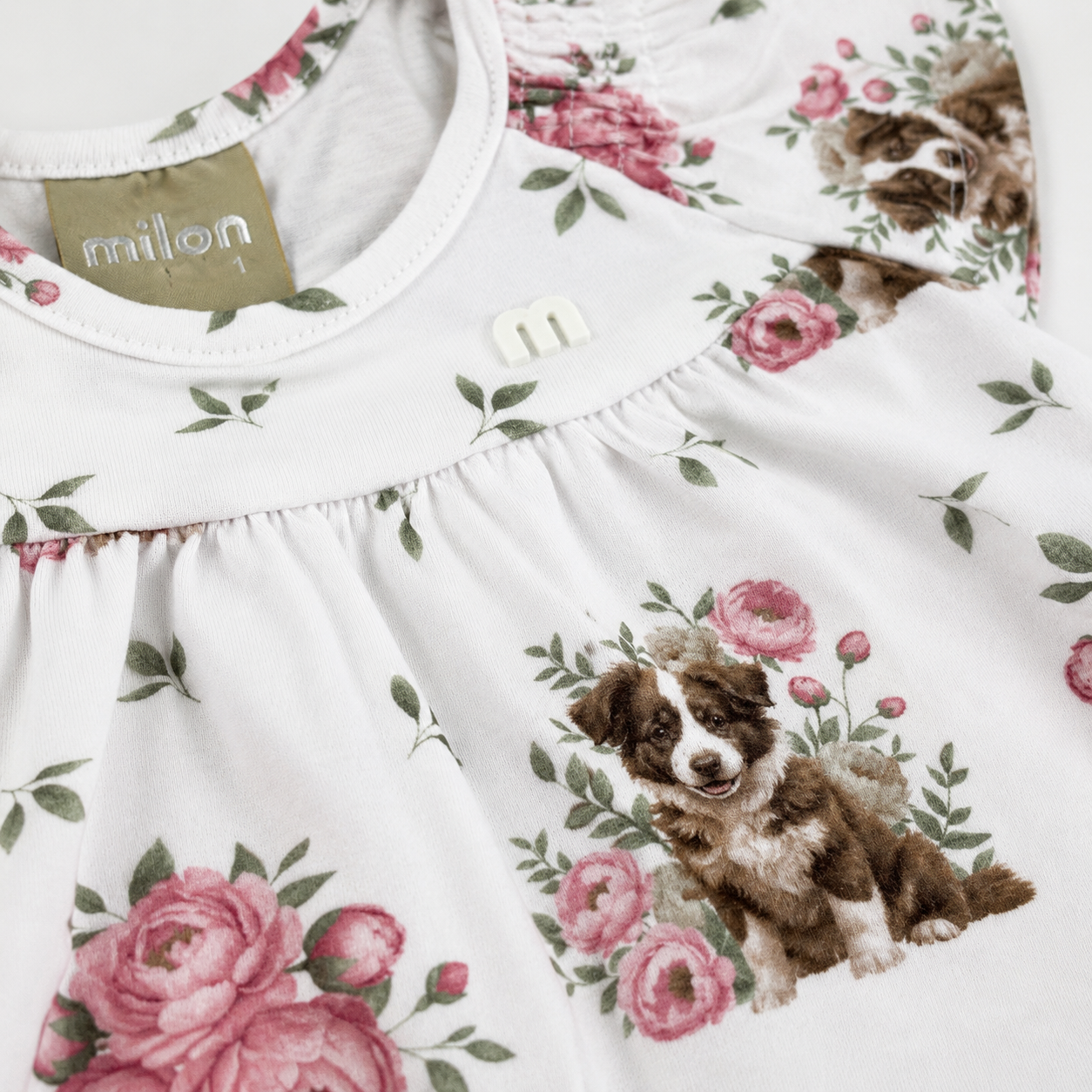 Vestido Milon Cachorrinho e Rosa