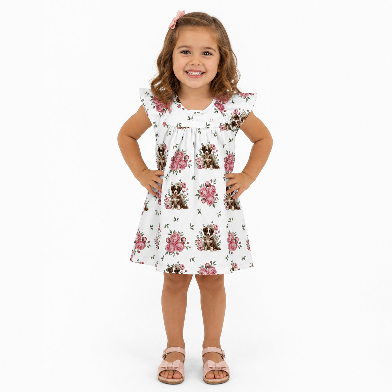 Vestido Milon Cachorrinho e Rosa