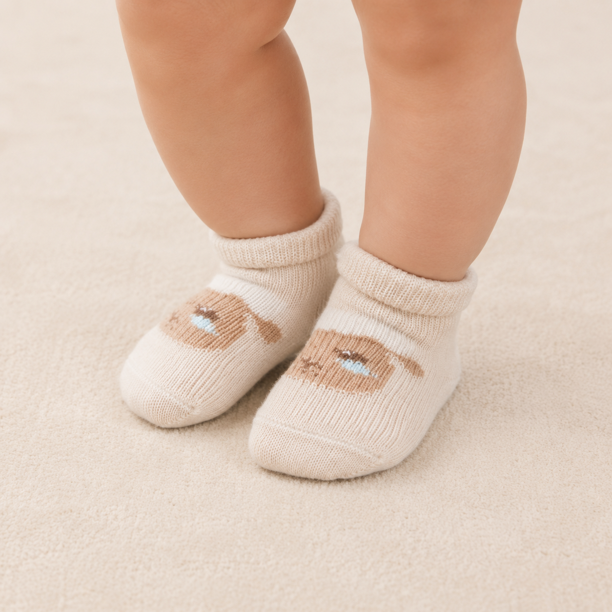 Kit Meia Infantil Masculina Pimpolho Colorida RN / Prematuro - Conforto e Proteção com 3 Pares