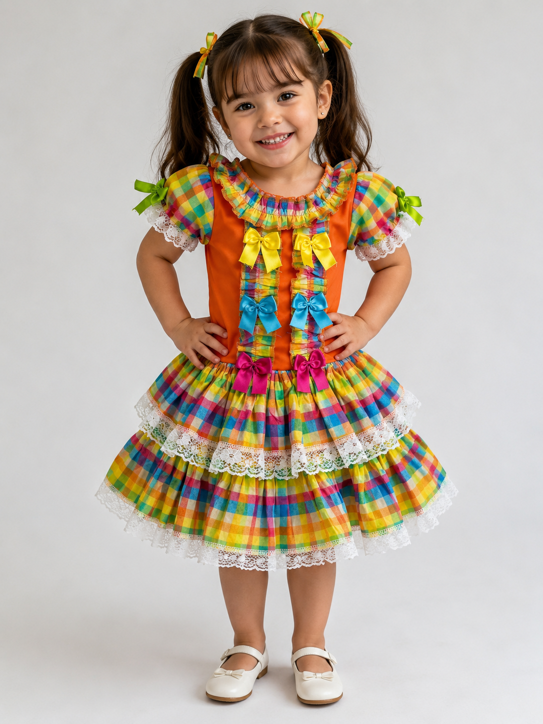 Vestido Infantil Festa Junina Quadrilha Caipira Menina