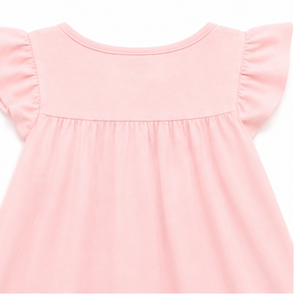 Vestido Milon Cachorrinho Rosa e Lacinho de Pérolas