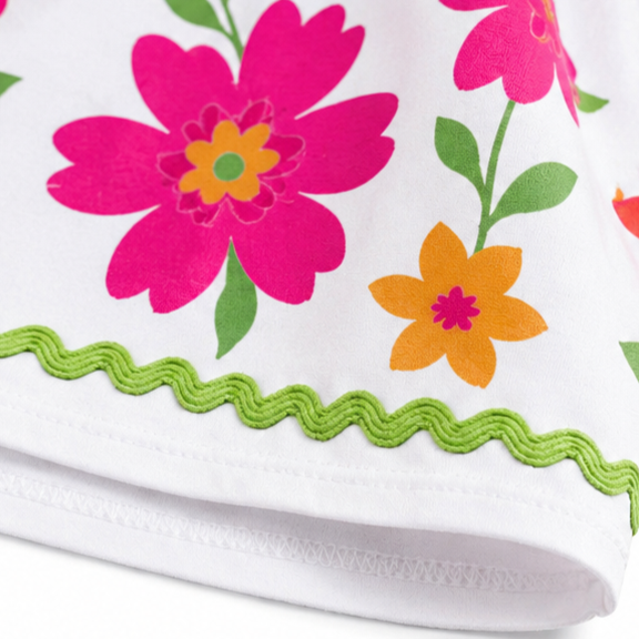 Vestido Infantil Feminino Kyly Floral com Sianinha