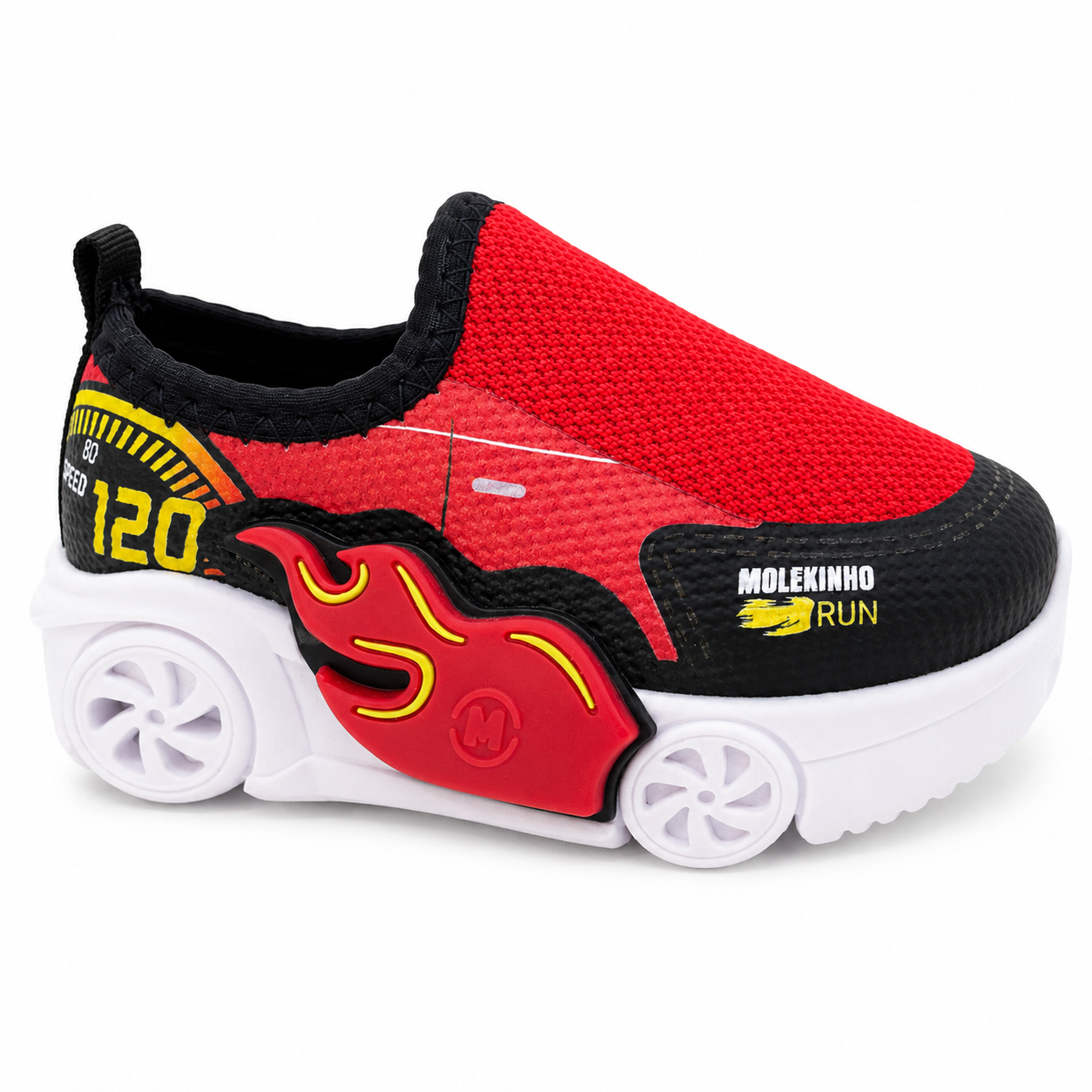 Tênis Bebê Masculino Molekinho Run Carrinho com LED