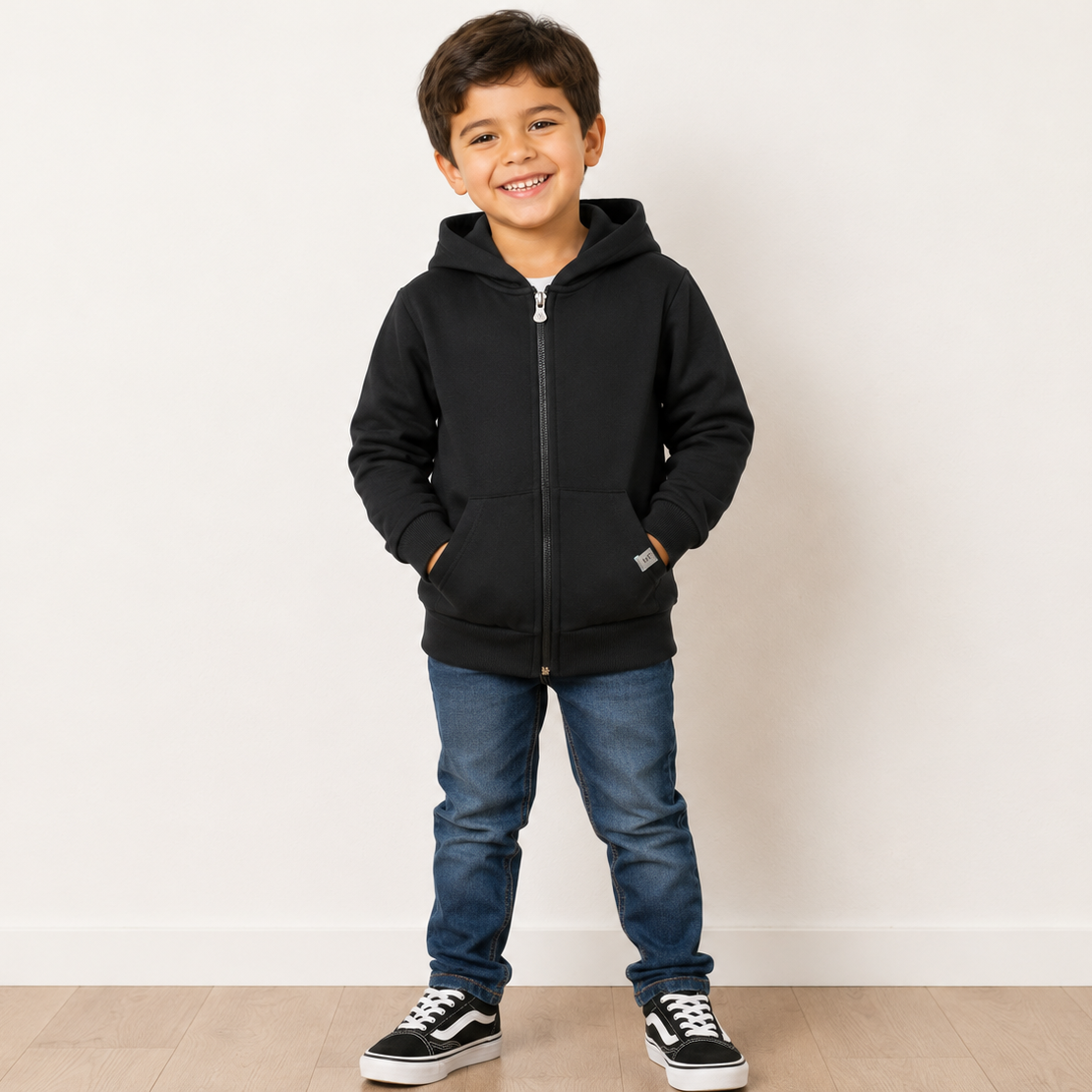 Jaqueta Infantil Unissex Have Fun Básica em Moletom com Zíper