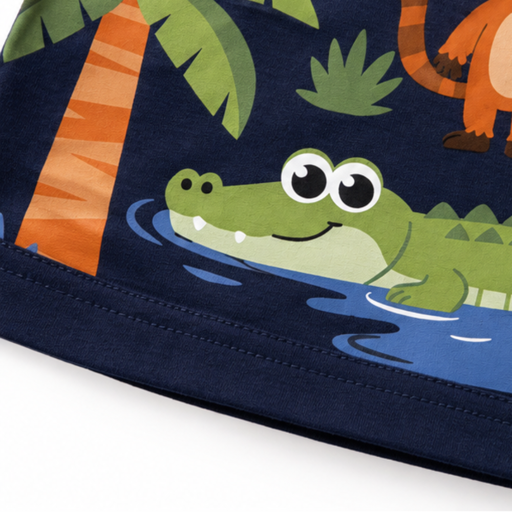 Regata Infantil Masculina Kyly Safari Animais da Selva
