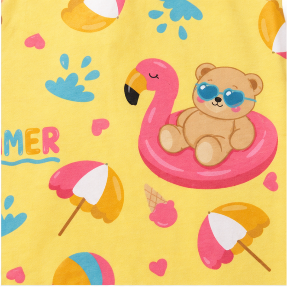Conjunto Infantil Feminino Kyly Estampado Summer Regata e Ciclista