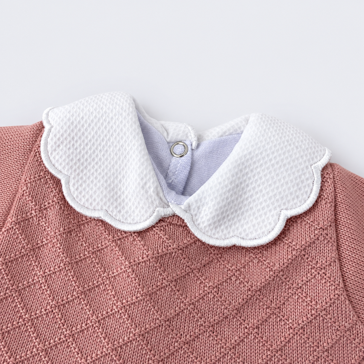 Kit Vestidinho Sanches Baby em Tricot 5 Peças