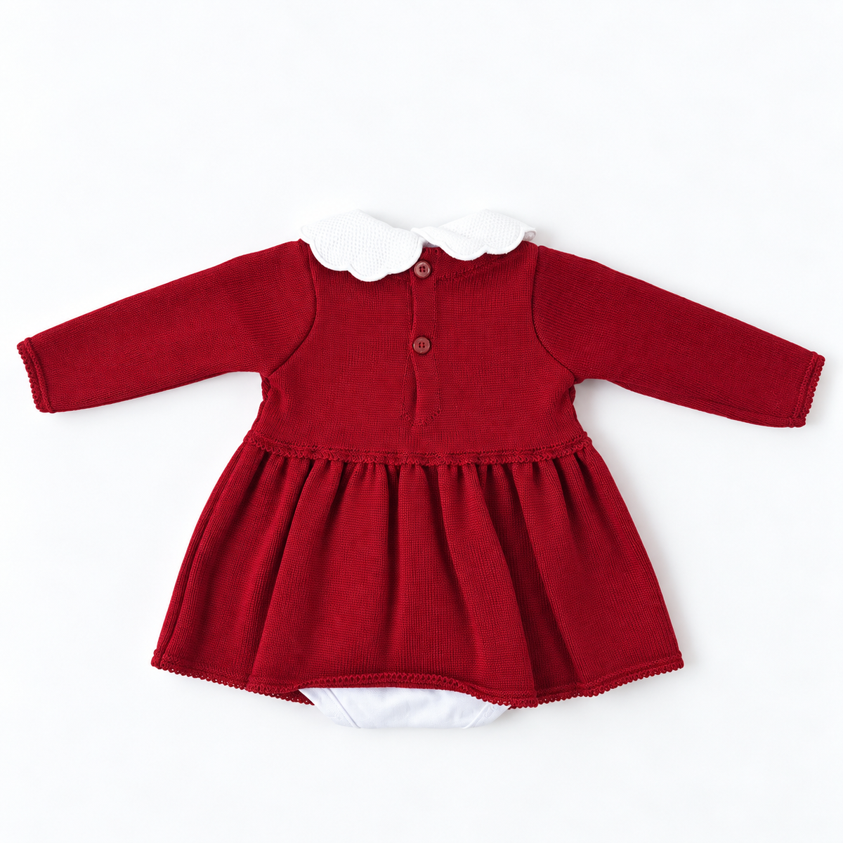 Kit Vestidinho Sanches Baby em Tricot 5 Peças