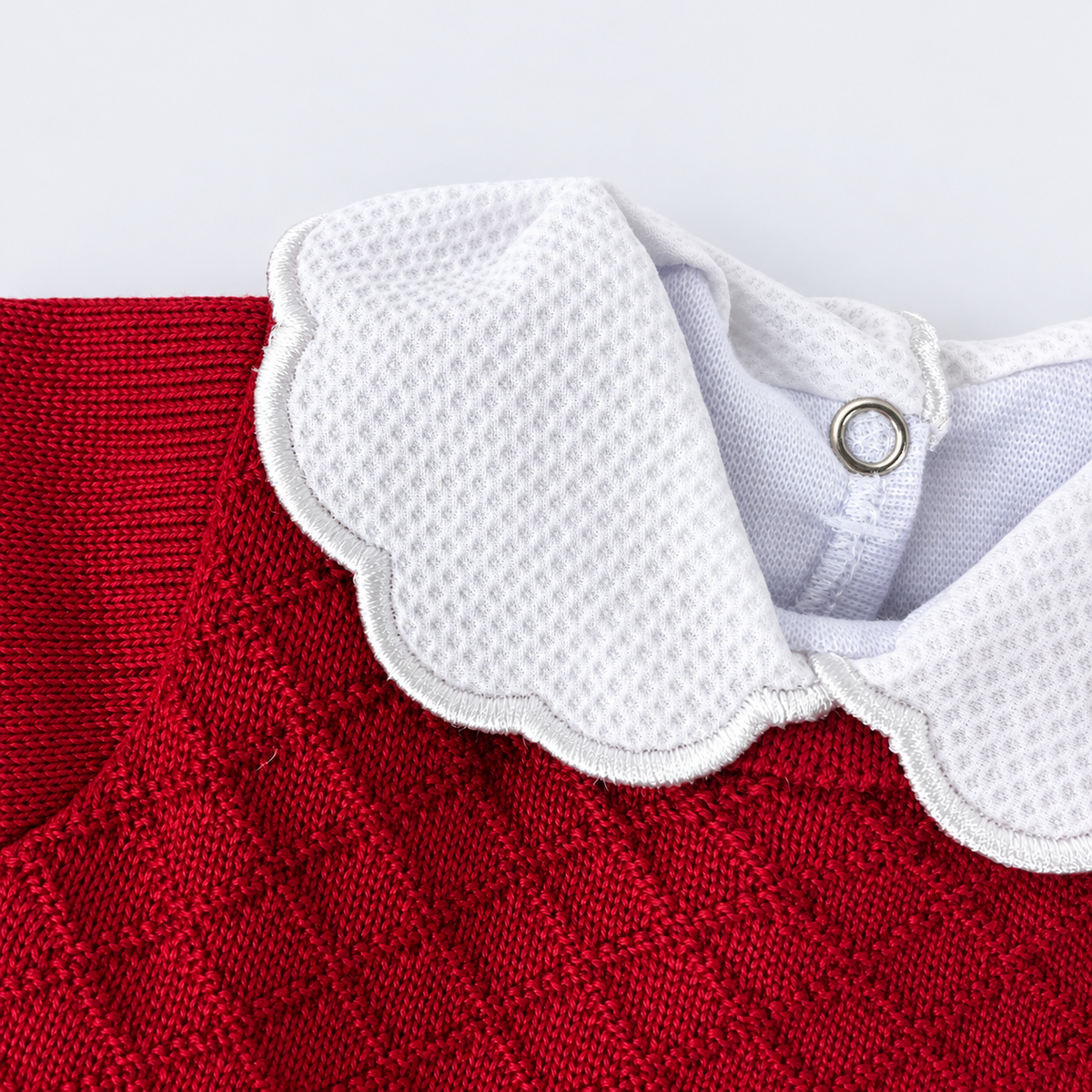Kit Vestidinho Sanches Baby em Tricot 5 Peças