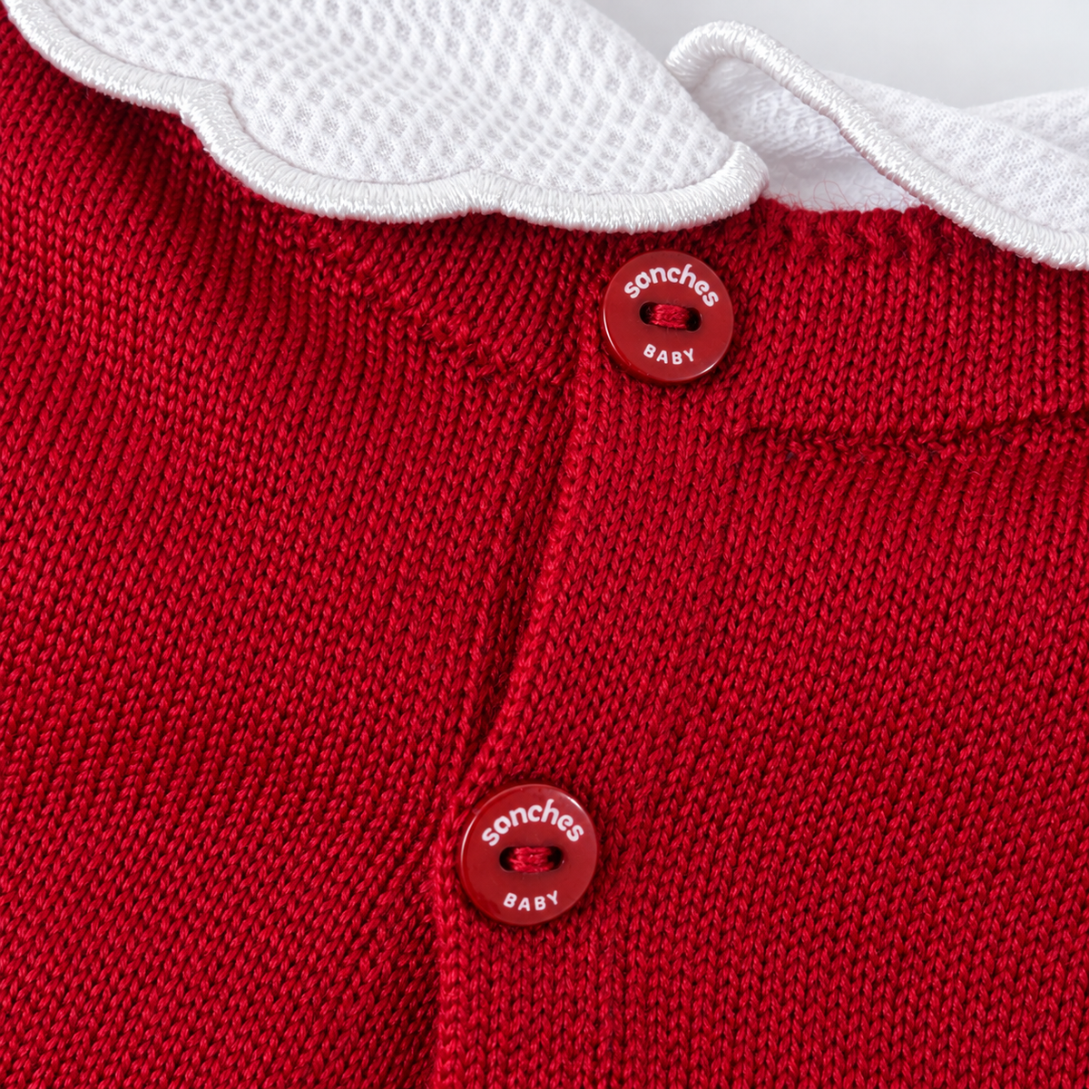Kit Vestidinho Sanches Baby em Tricot 5 Peças