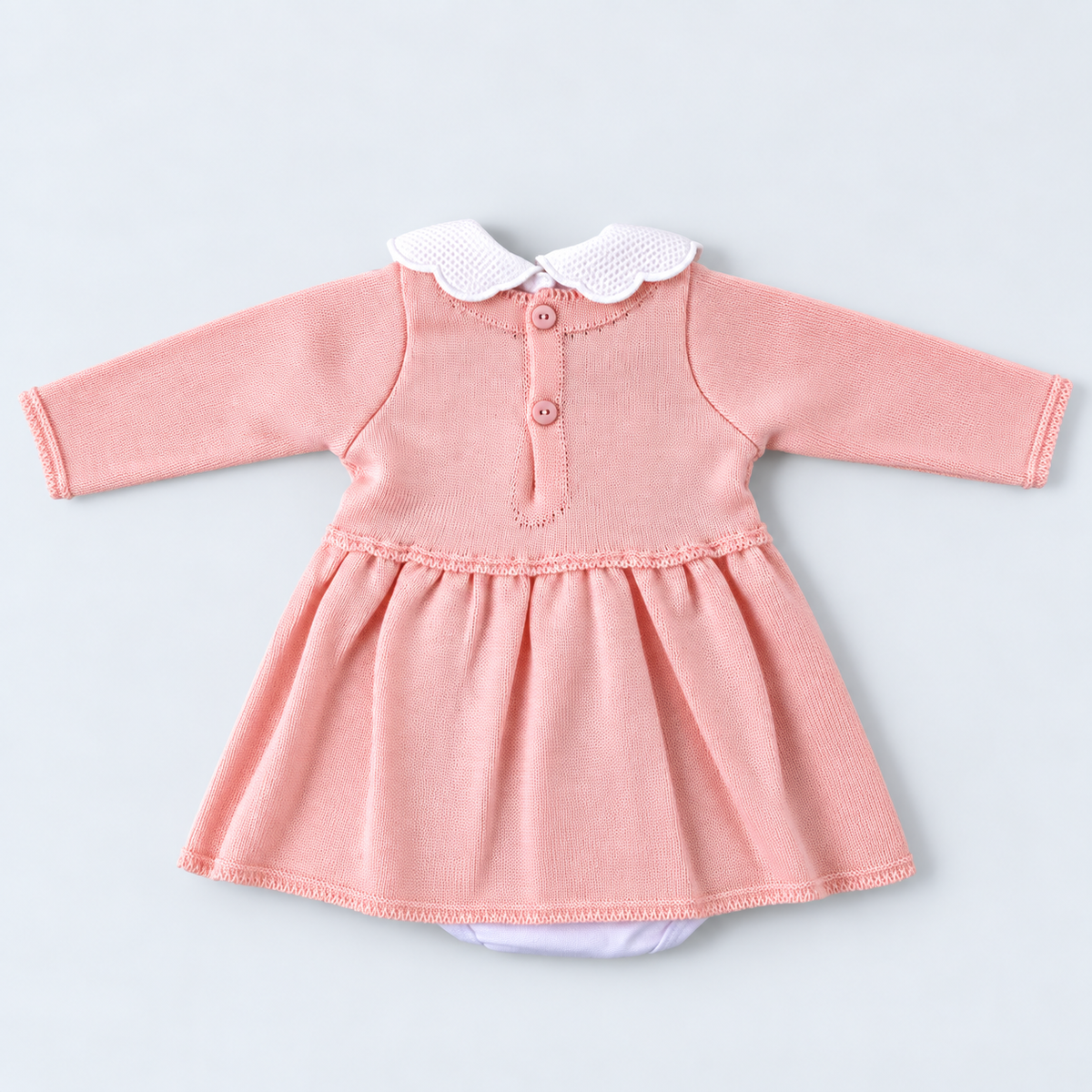 Kit Vestidinho Sanches Baby em Tricot 5 Peças