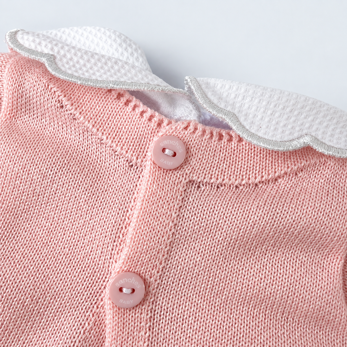 Kit Vestidinho Sanches Baby em Tricot 5 Peças