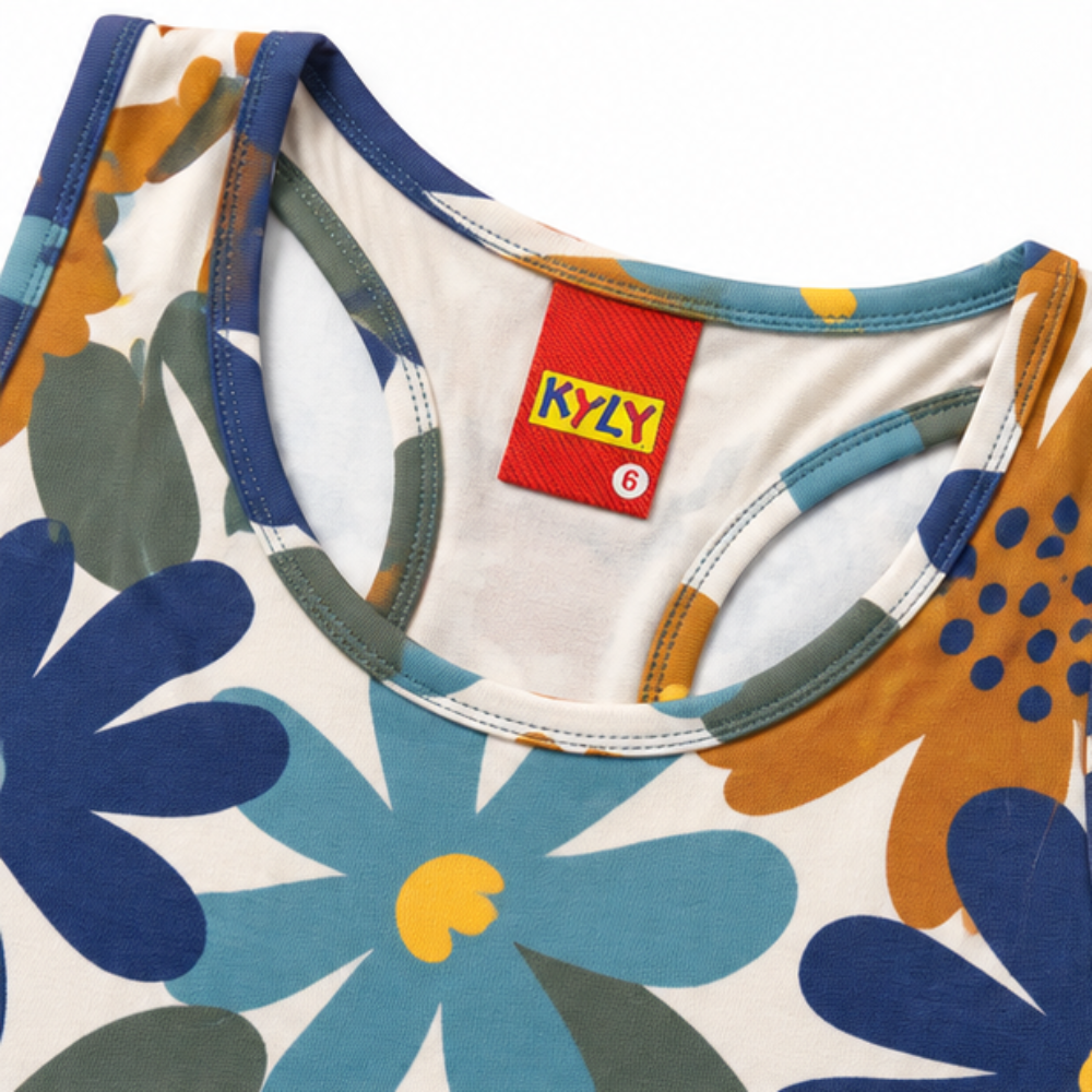 Conjunto Infanto-Juvenil Feminino Kyly Regata Estampada e Short Liso