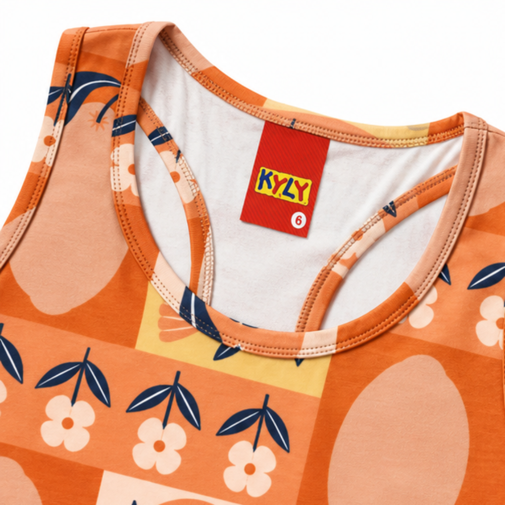 Conjunto Infanto-Juvenil Feminino Kyly Regata Estampada e Short Liso