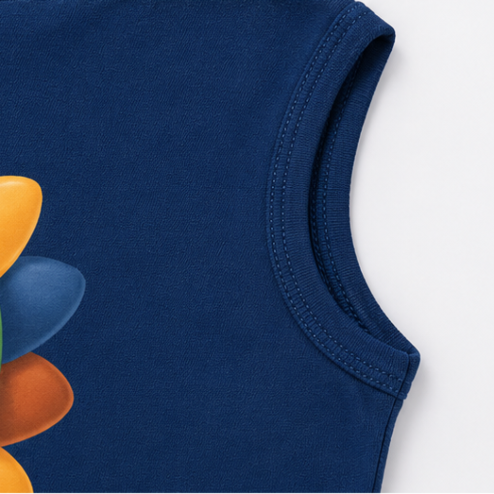 Camiseta Regata Infantil Masculina Kyly Dino Divertido Algodão