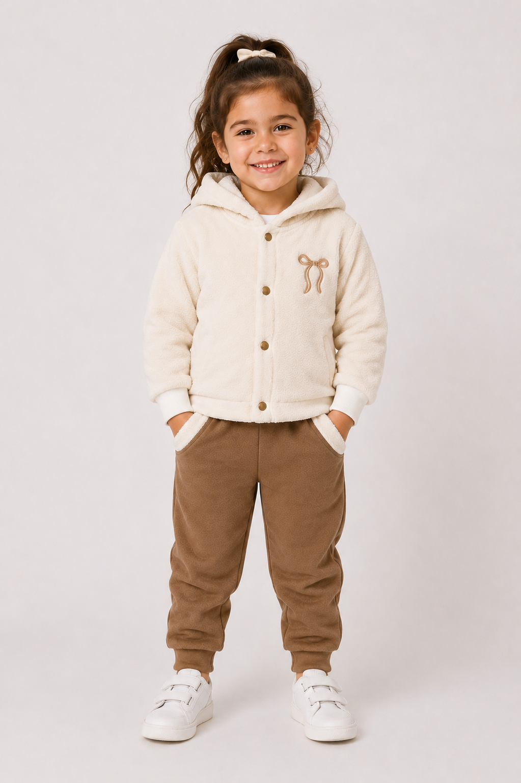 Conjunto Feminino Brincar e Arte Lacinho Fleece