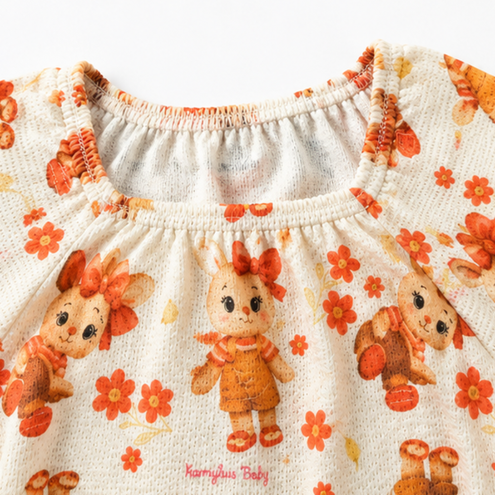 Conjunto Infantil Feminino Kamylus Batinha Favinho Sublimado e Shorts Piqué