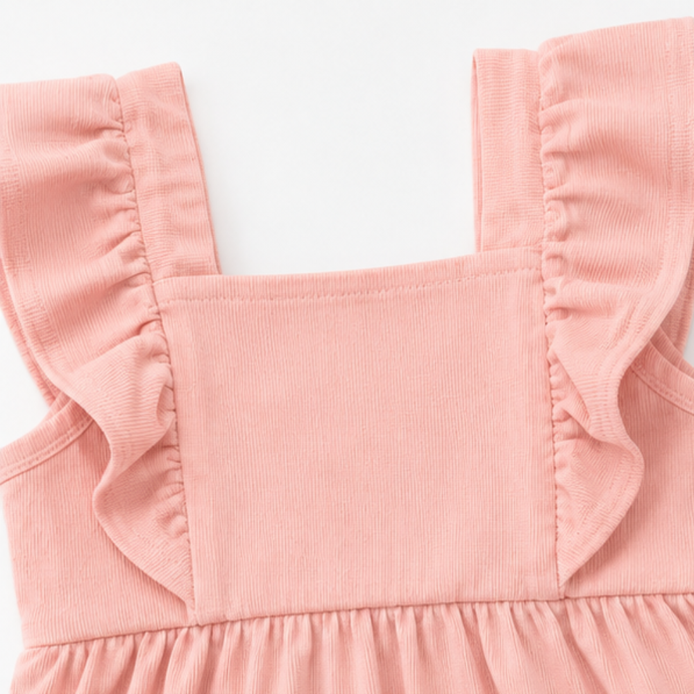 Vestido Infantil Feminino Kamylus Lina e Lou Malha Piqué Trabalhada