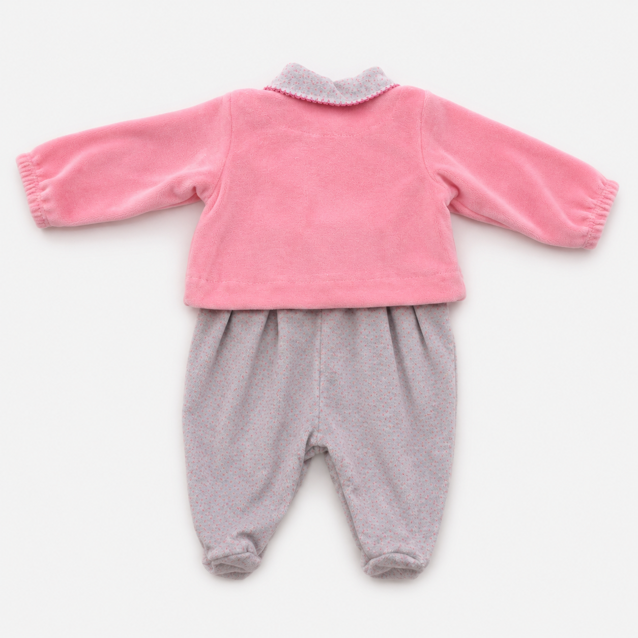 Conjunto Infantil Feminino Macacão e Casaco Curioso Florzinha