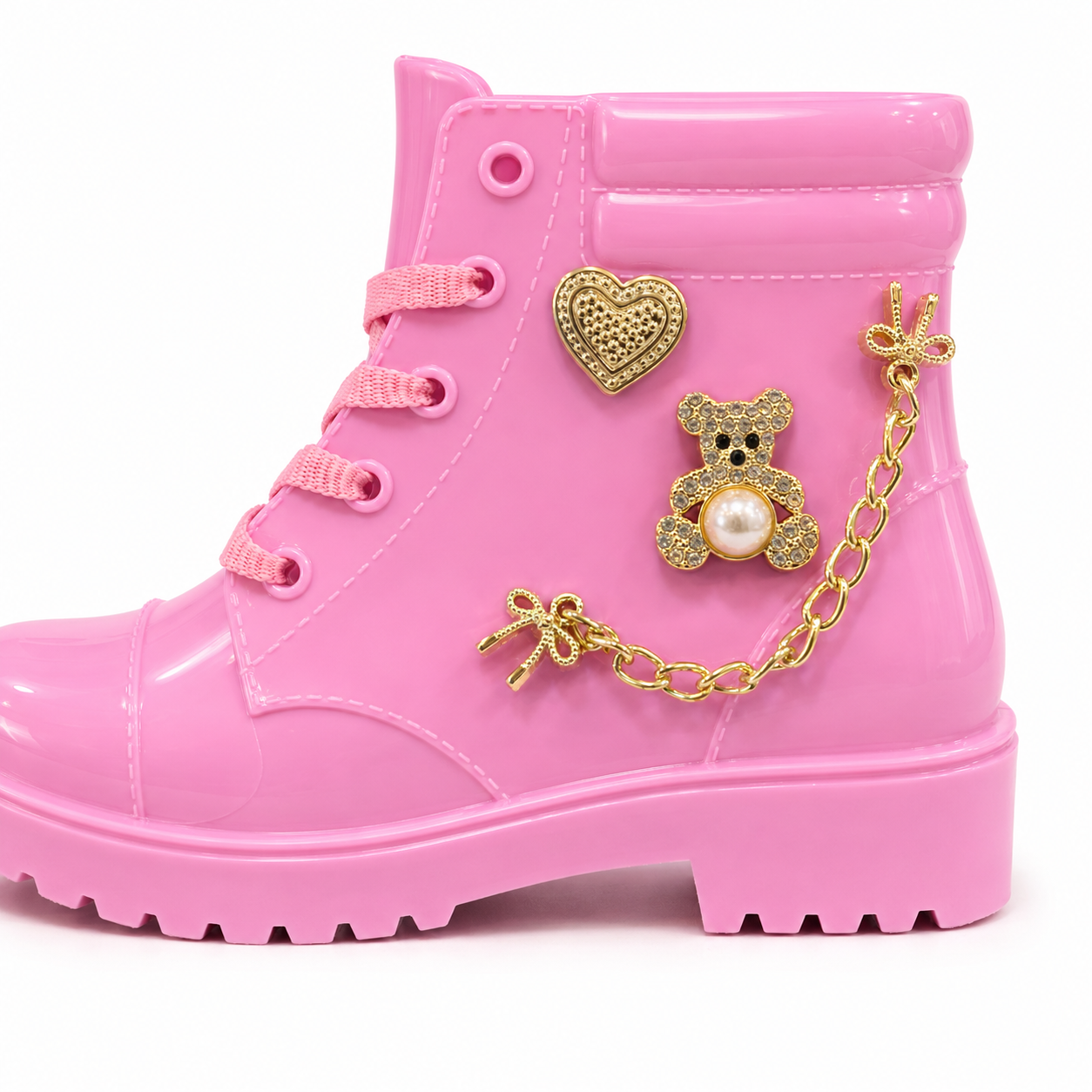 Bota Coturno Infantil Feminina LueLua Dance Lisa com Pins
