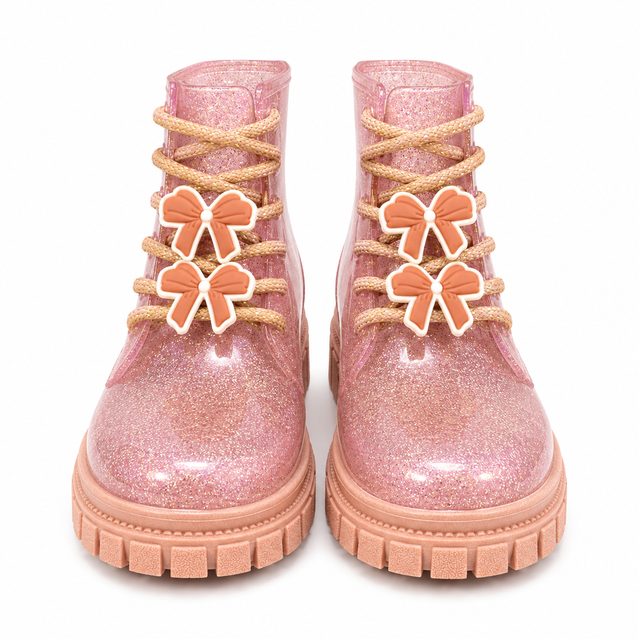 Bota Coturno Infantil Feminina LueLua Chloe com Pins de Lacinhos