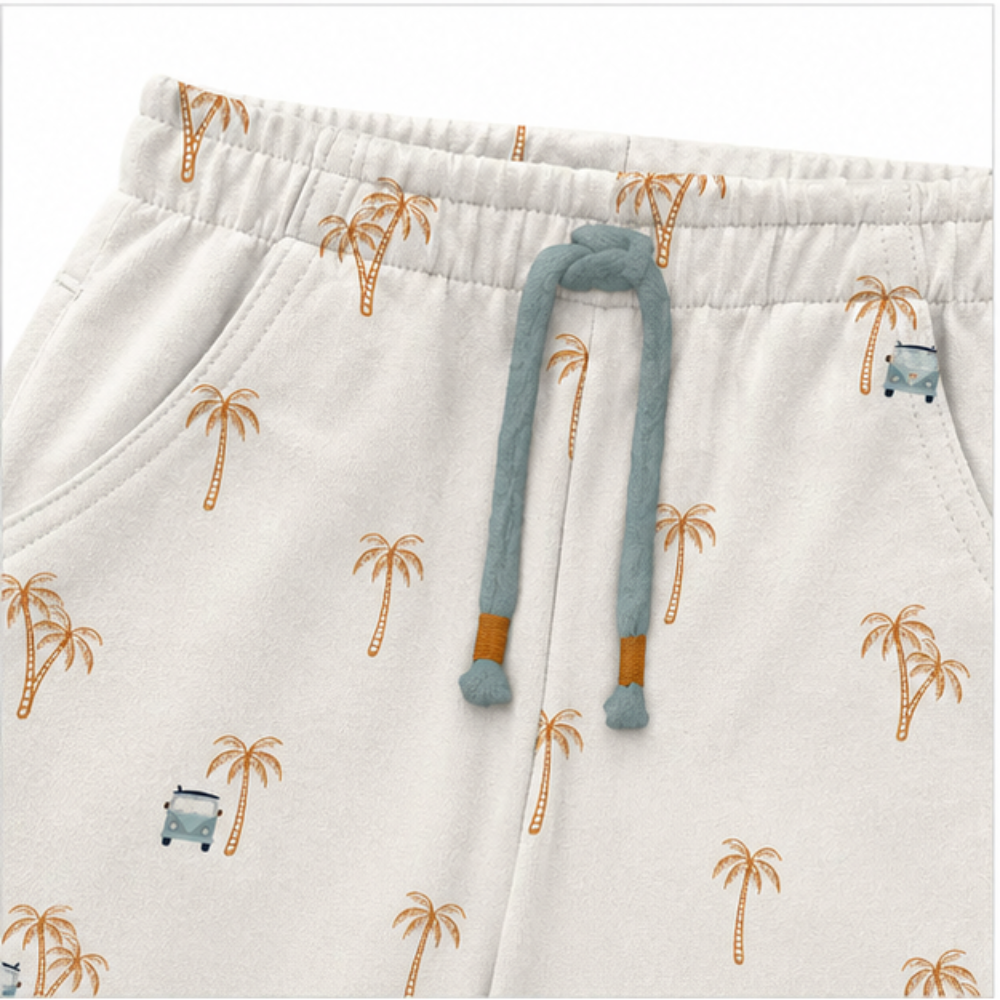 Conjunto Infantil Masculino Milon Kombis The Beach Camiseta e Bermuda