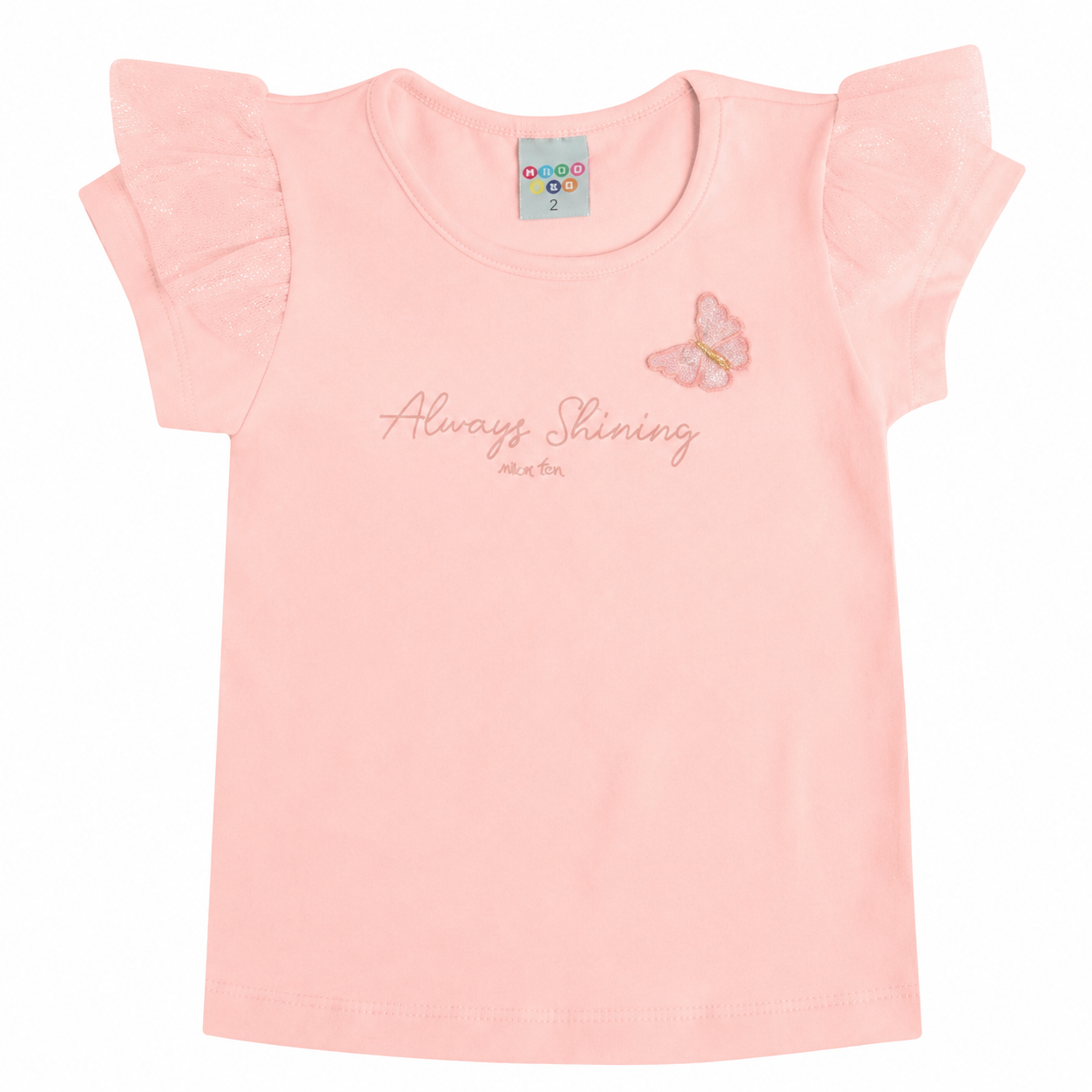 Conjunto Infantil Feminino Have Fun Always Shining Camiseta e Short Saia