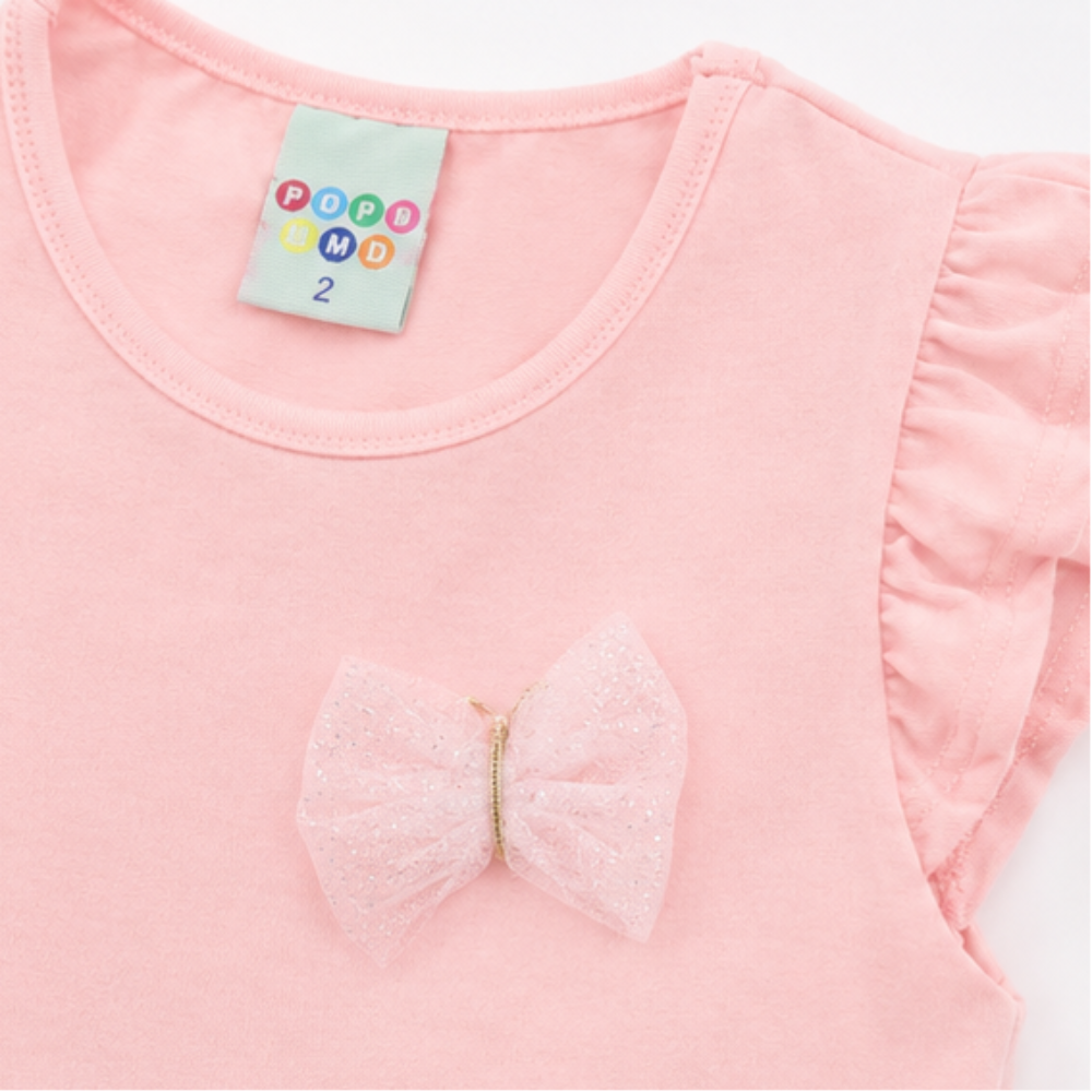 Vestido Infantil Feminino Have Fun Butterfly Cotton e Tule Brilho